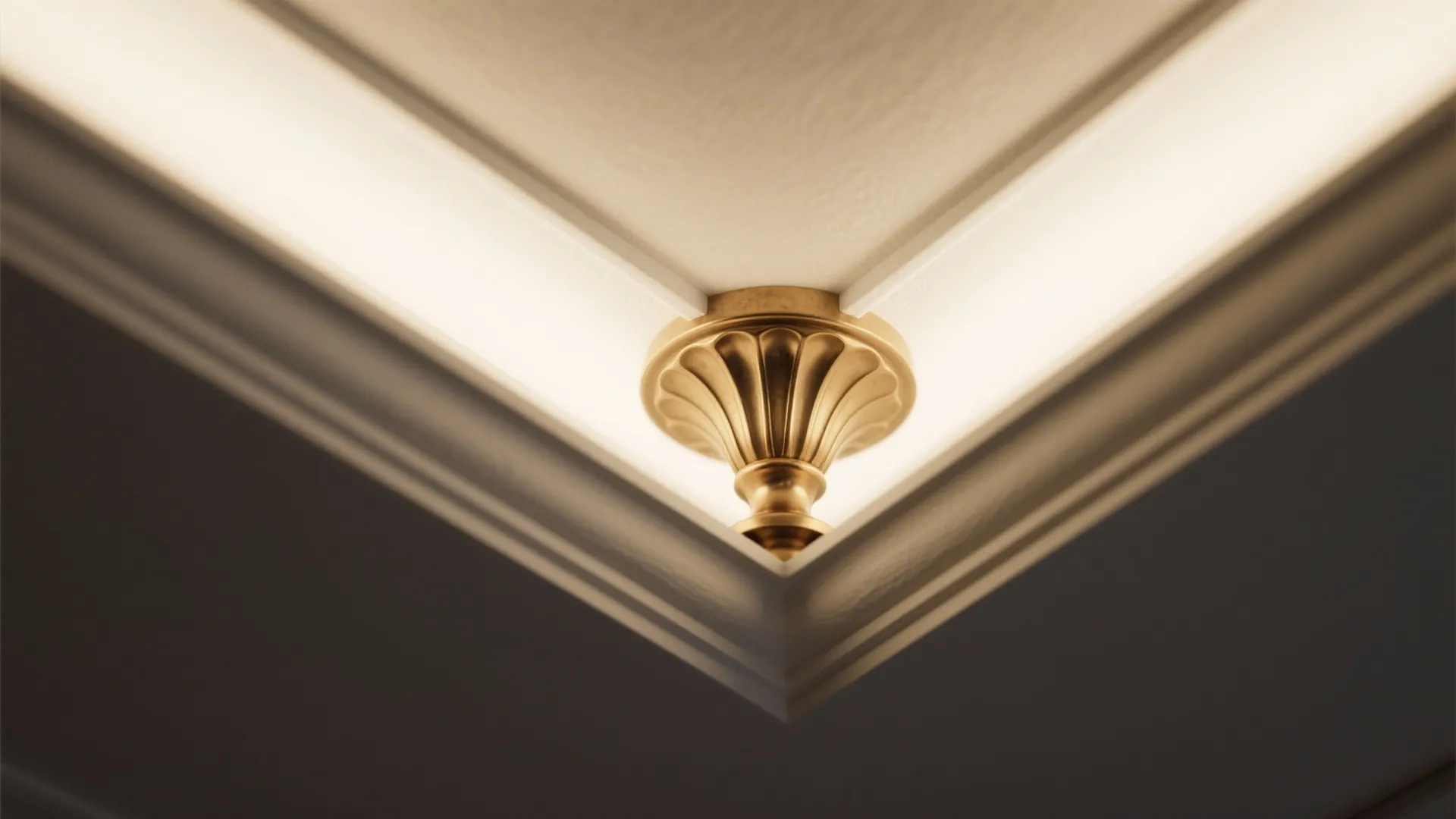 Tray or Dome Ceiling with Brass Touches