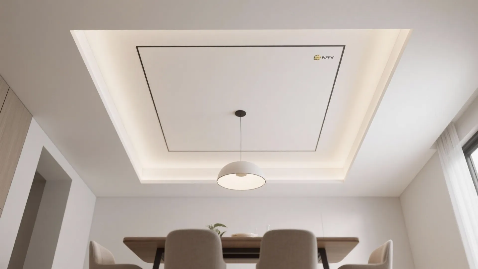 Layered Tray Ceiling with Slim Reveal