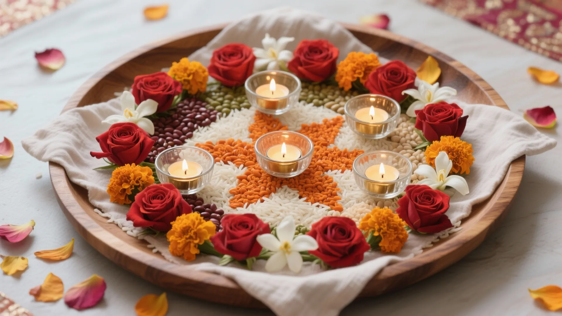 Floral Rangoli That Lasts All Day