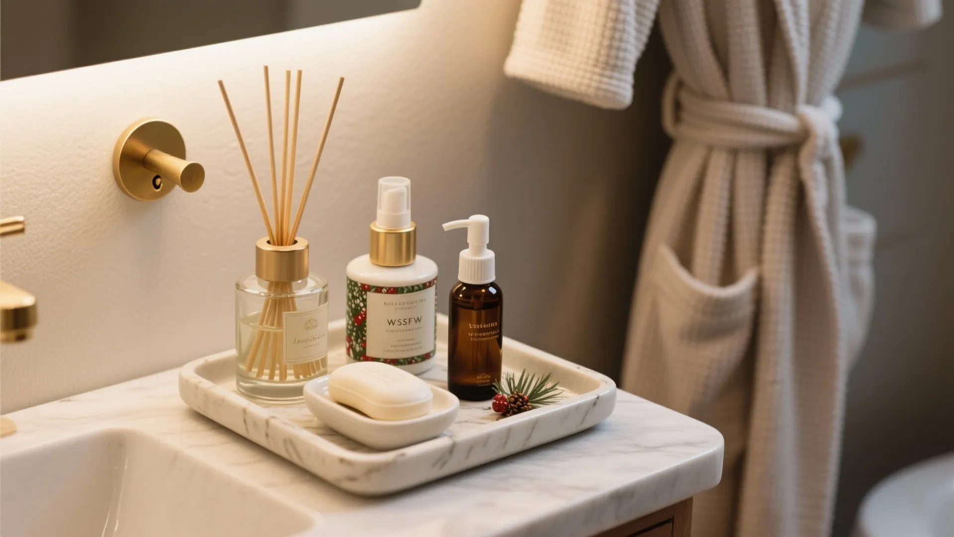 5. Functional Festivity: Hooks, Trays, and Scent