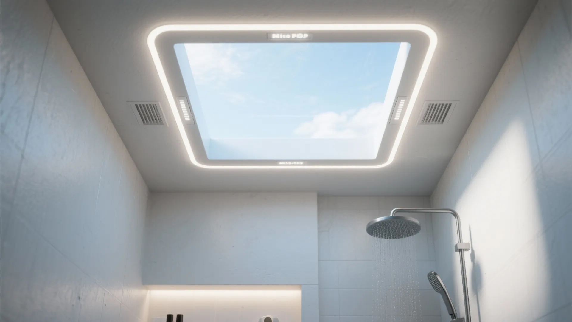 Idea 3: Micro-tray POP ceiling with a faux skylight
