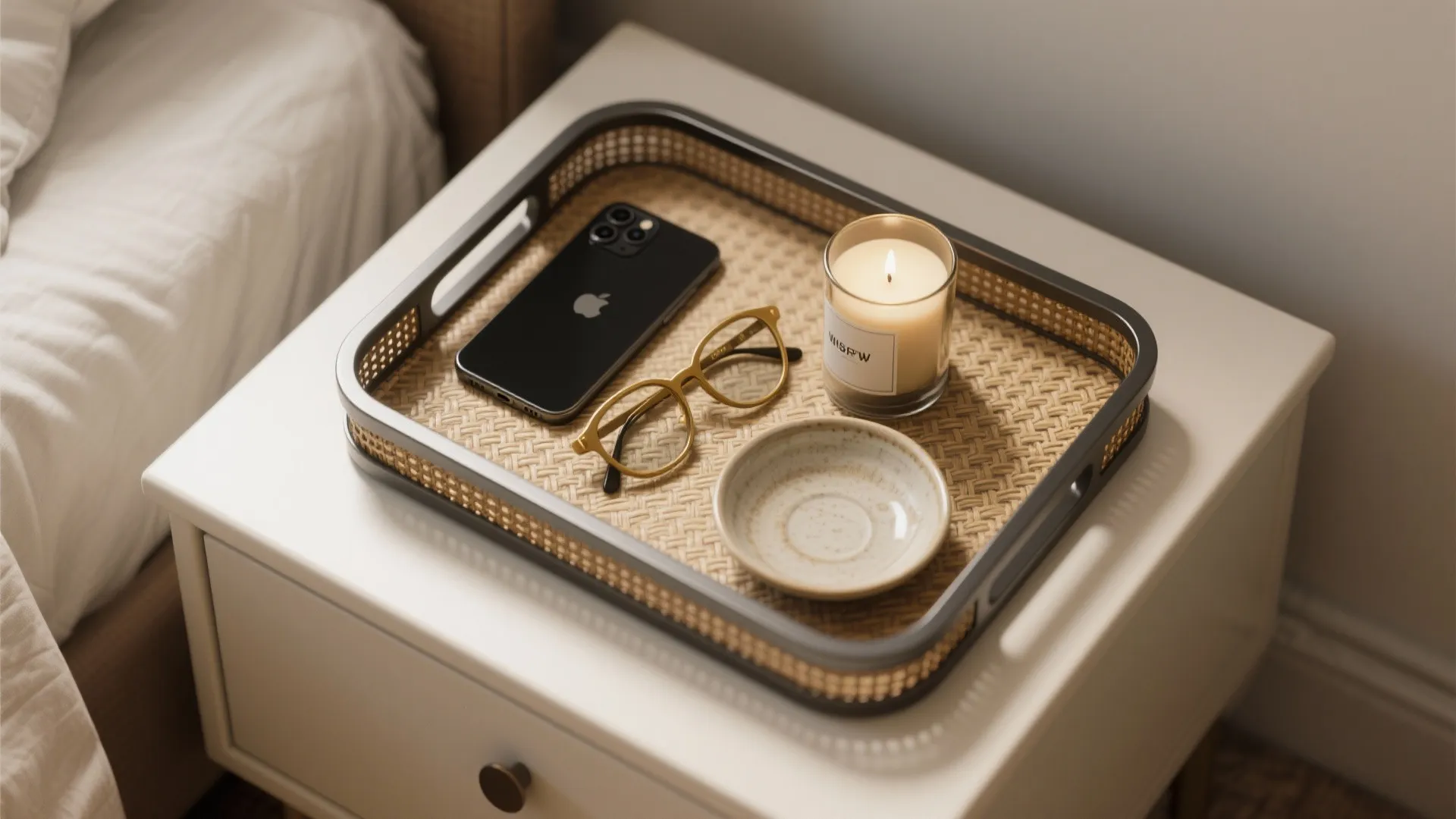3. Tray Styling for Everyday Essentials