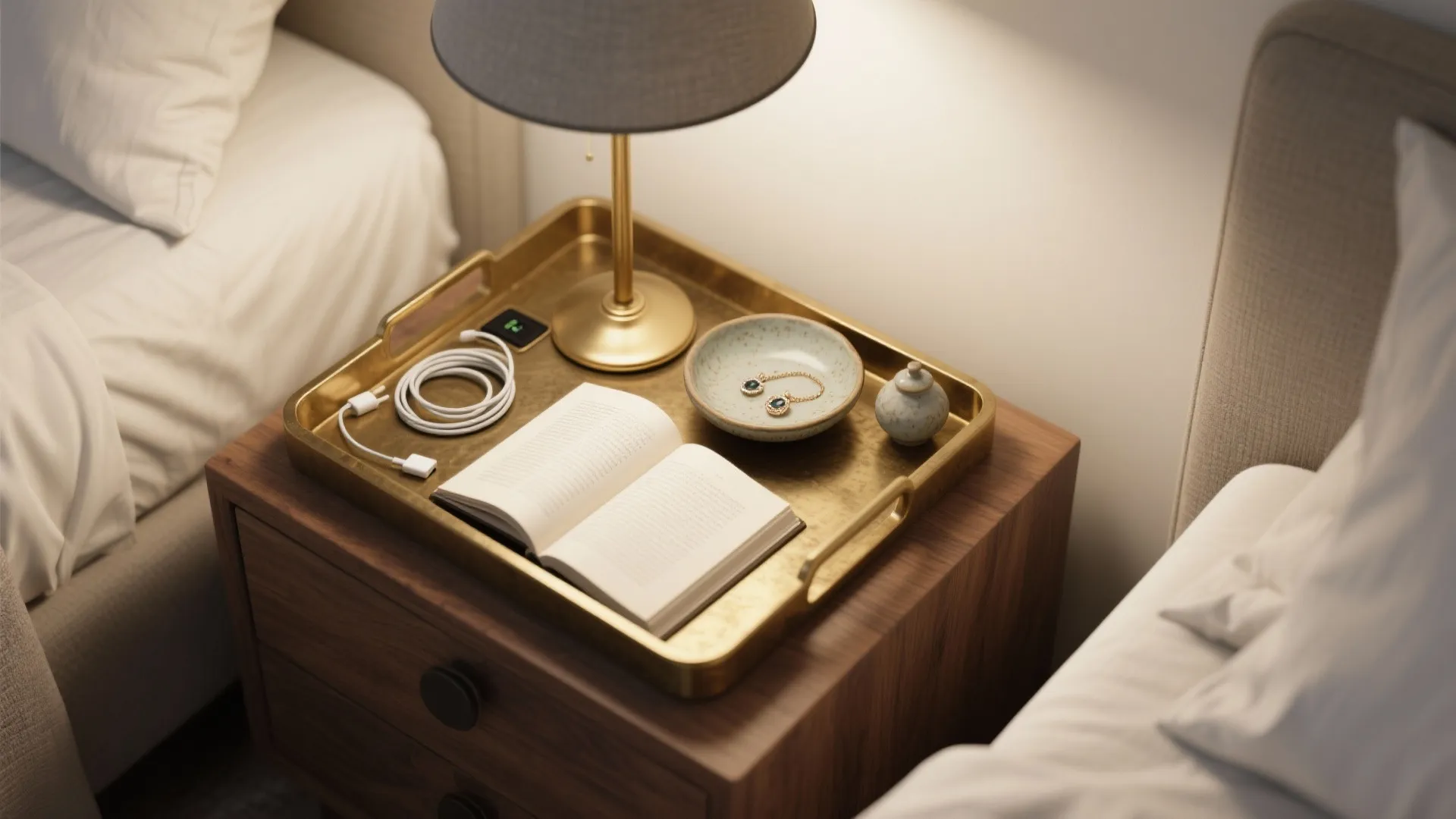 1. Curated Essentials on a Tray