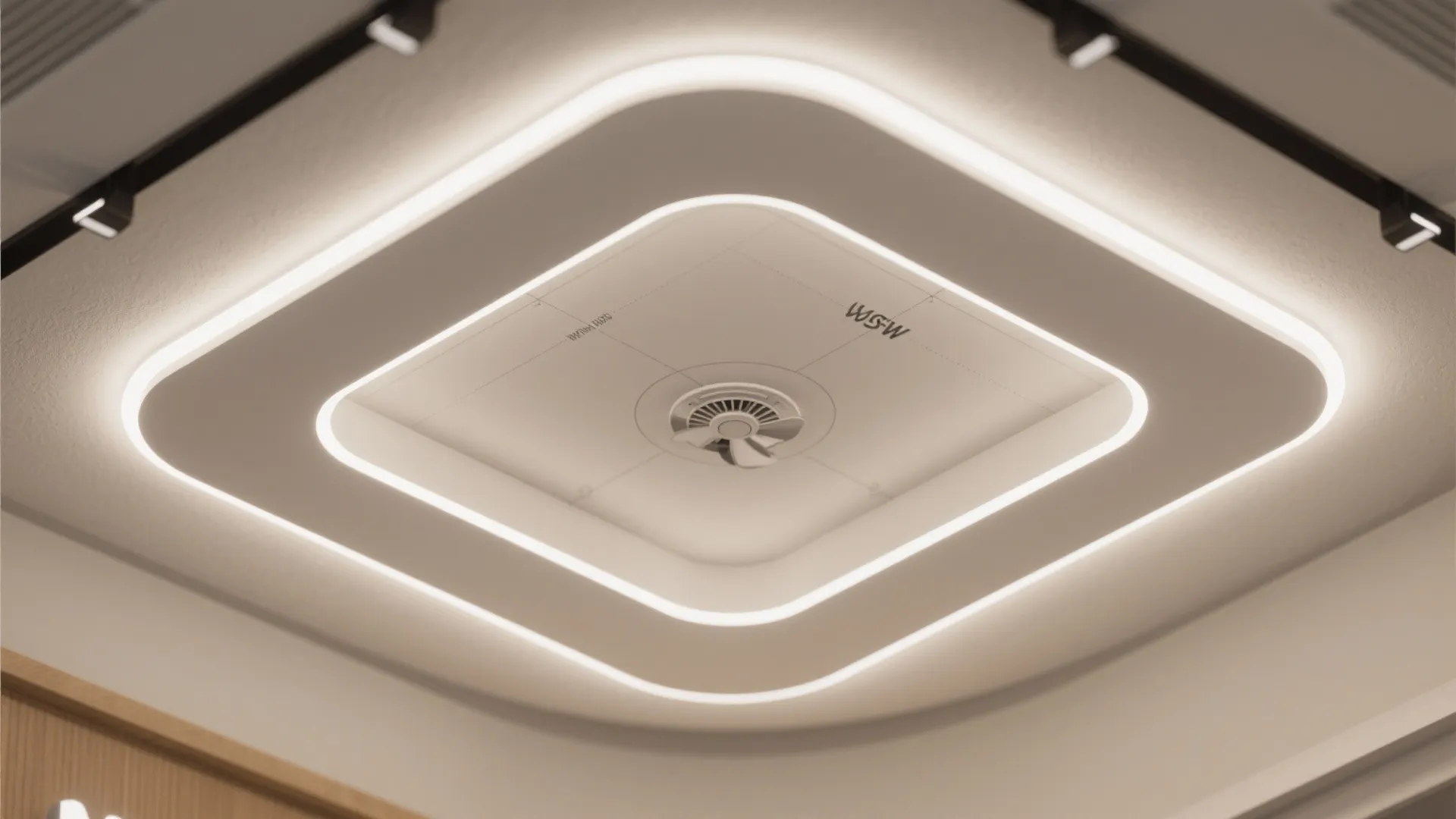 Shallow Tray POP Ceiling with Soft Corners