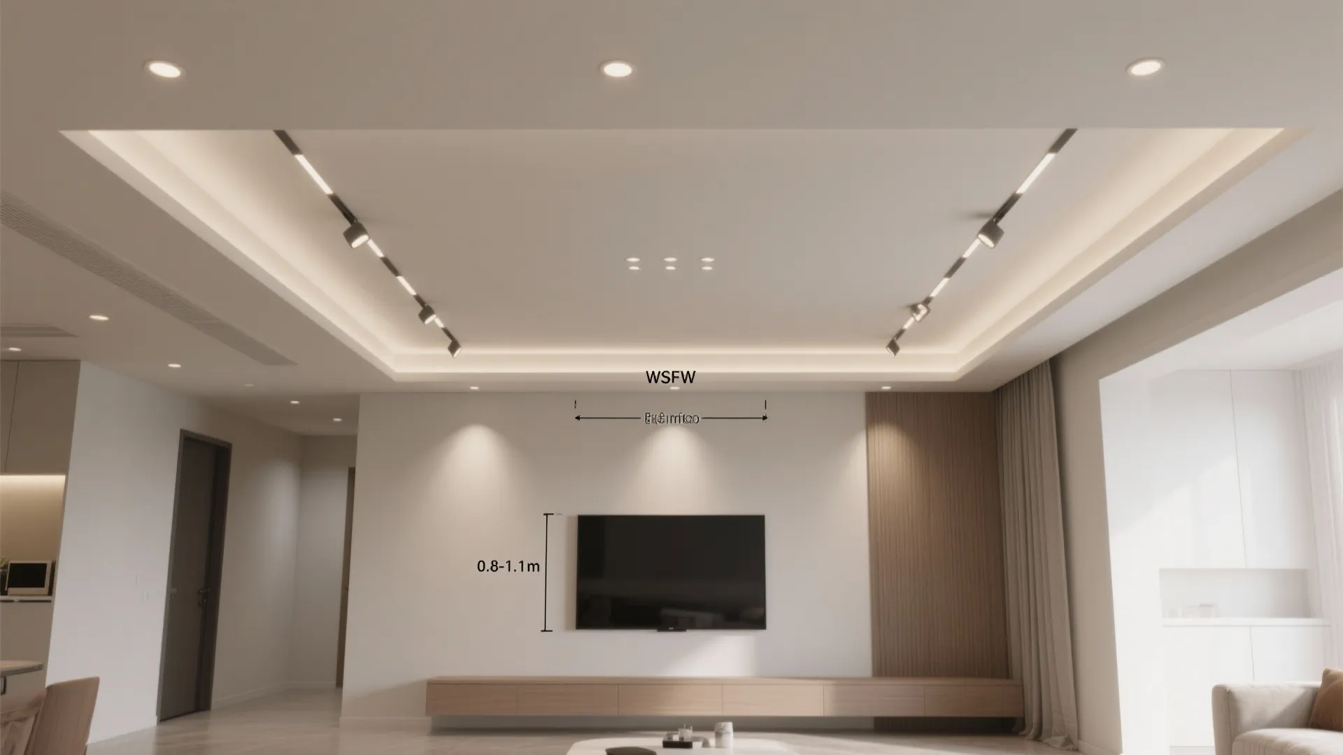 Clean Tray Ceiling with Micro-Step POP