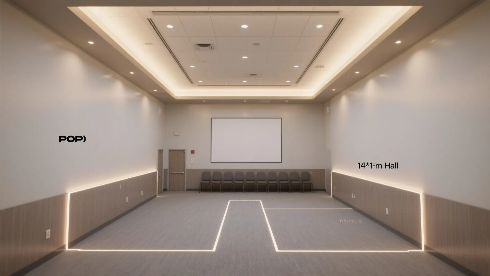 Geometric Tray Ceiling with Center Panel