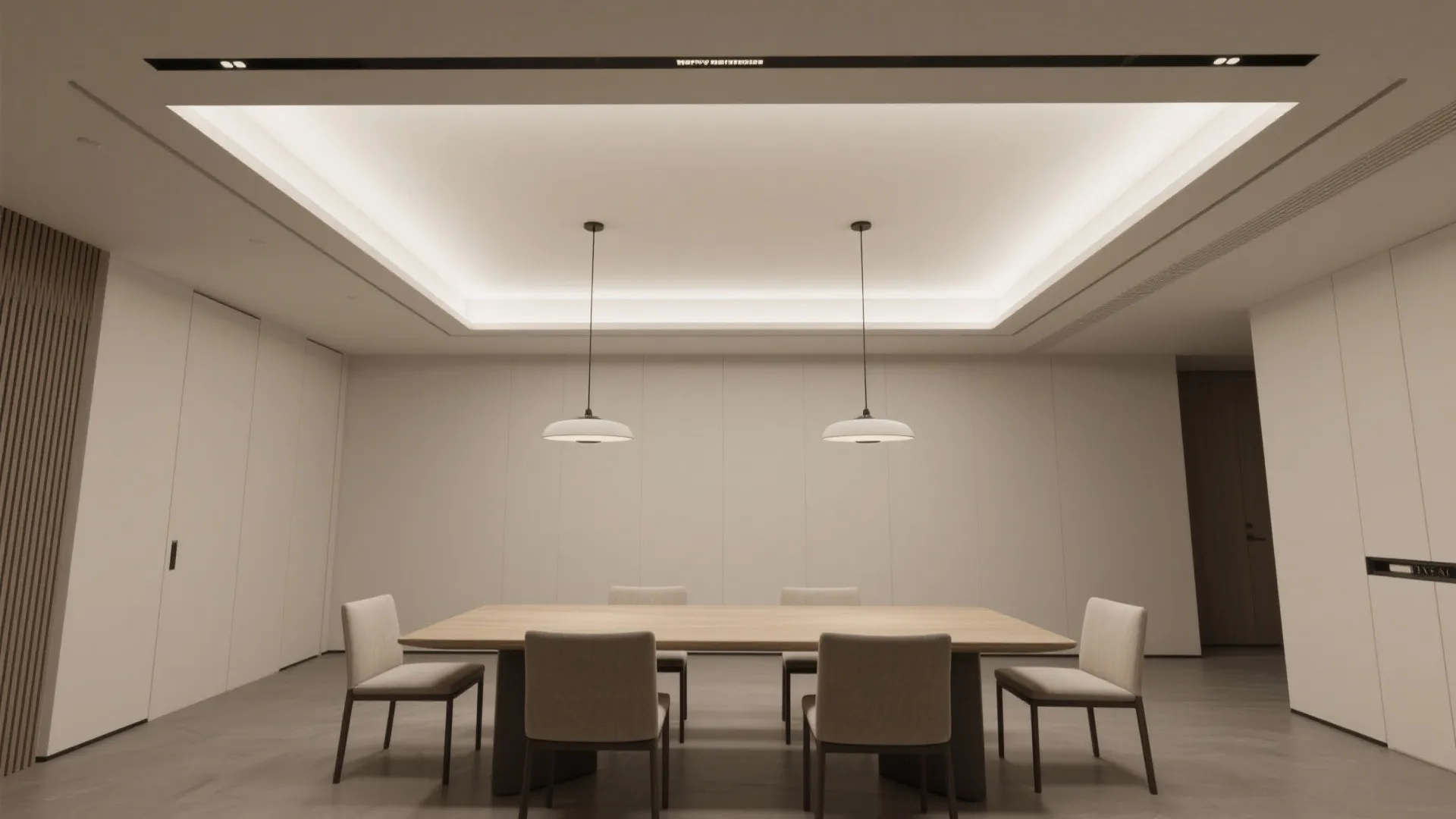 2) Centered POP Tray with Statement Pendant