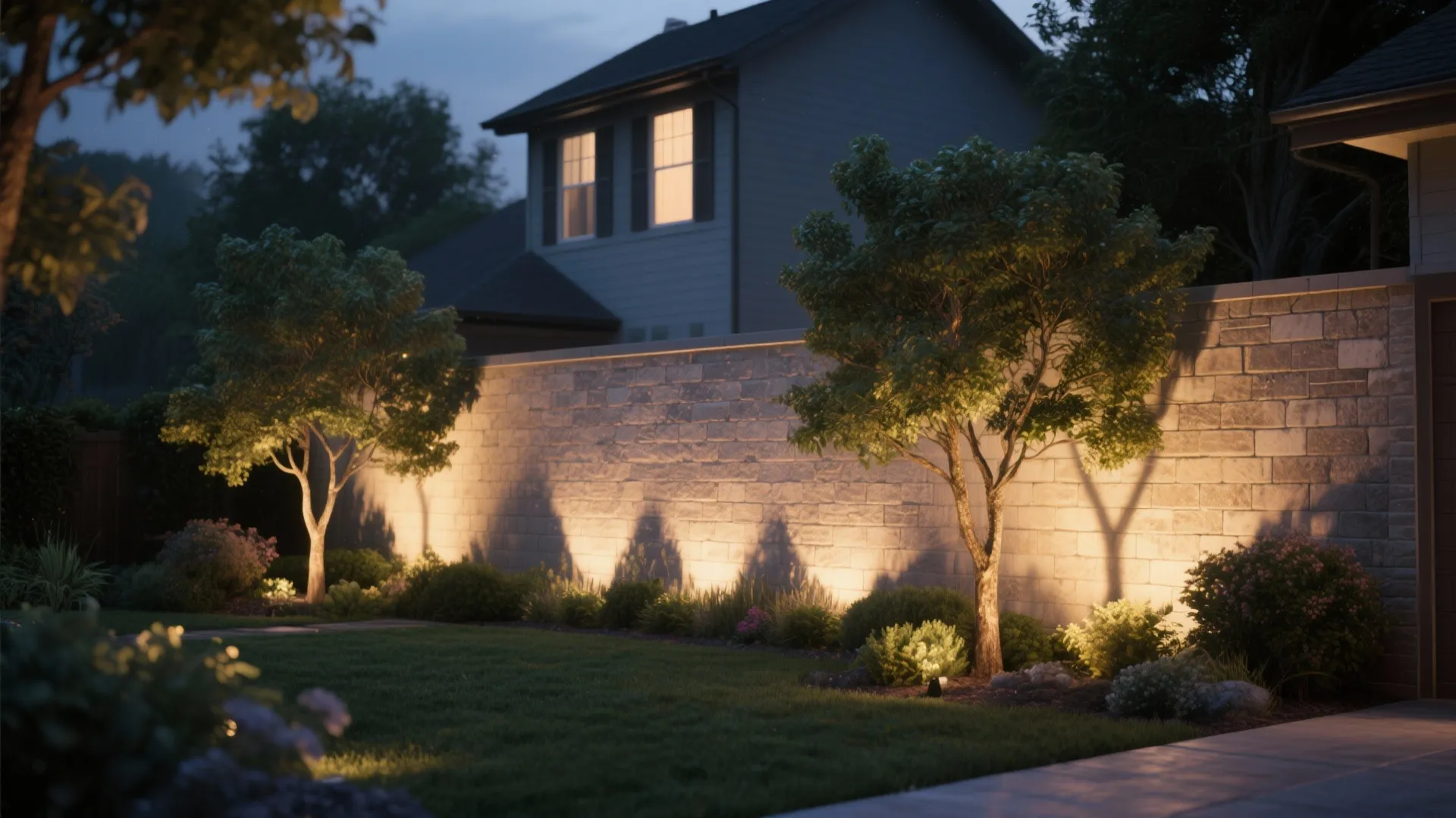 4. Uplighting with Narrow Spread for Trees Near Walls