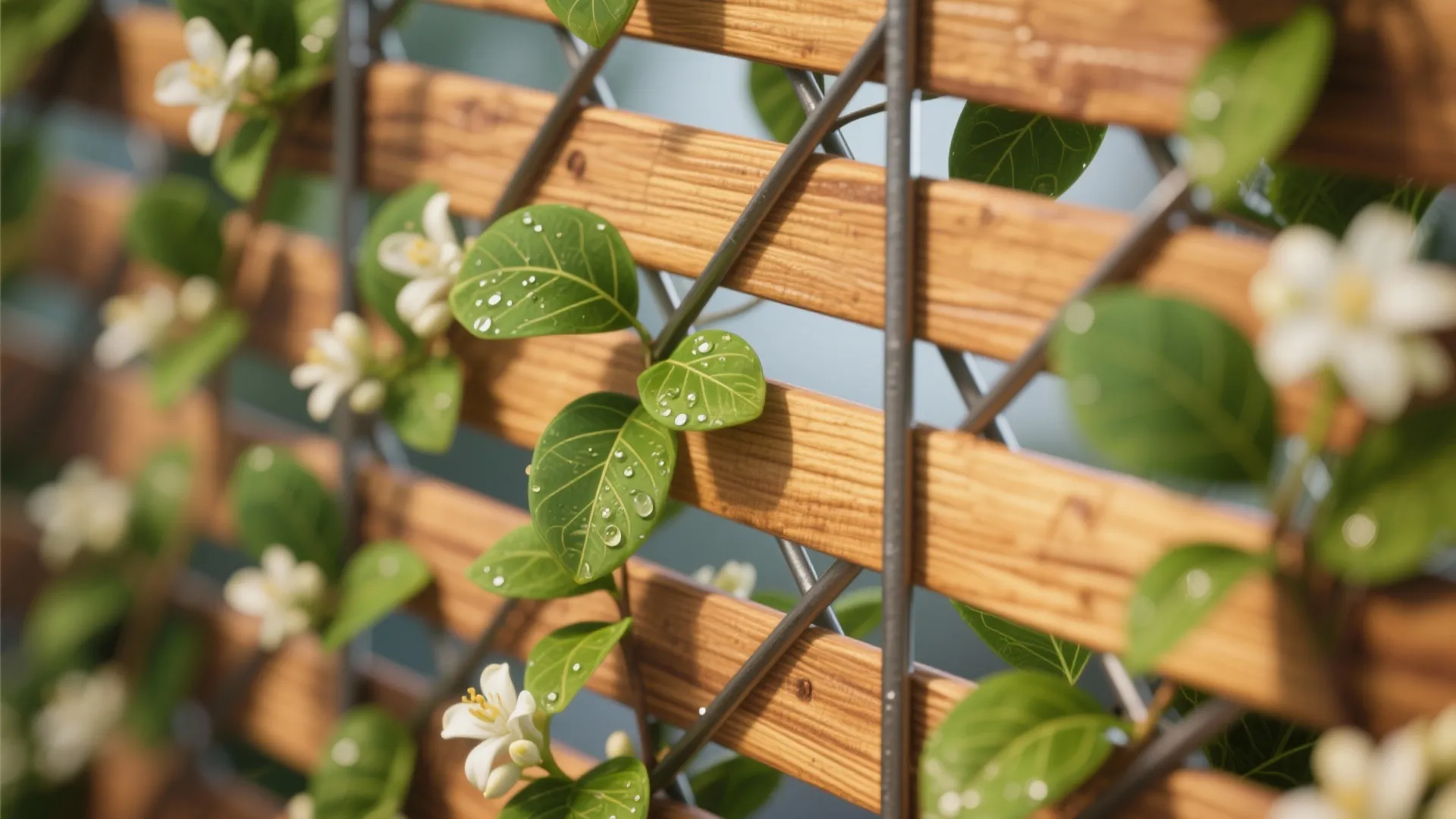 Vertical Green Wall + Climbing Trellis