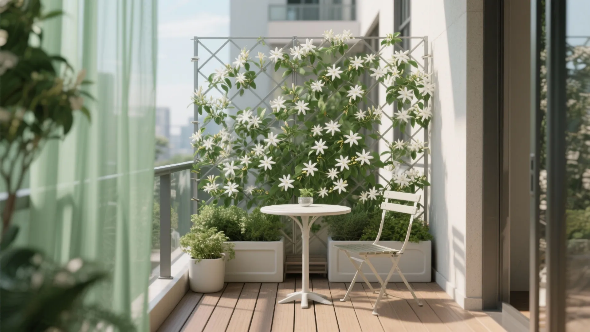 Trellised Climbers (Star Jasmine, Honeysuckle, Clematis)