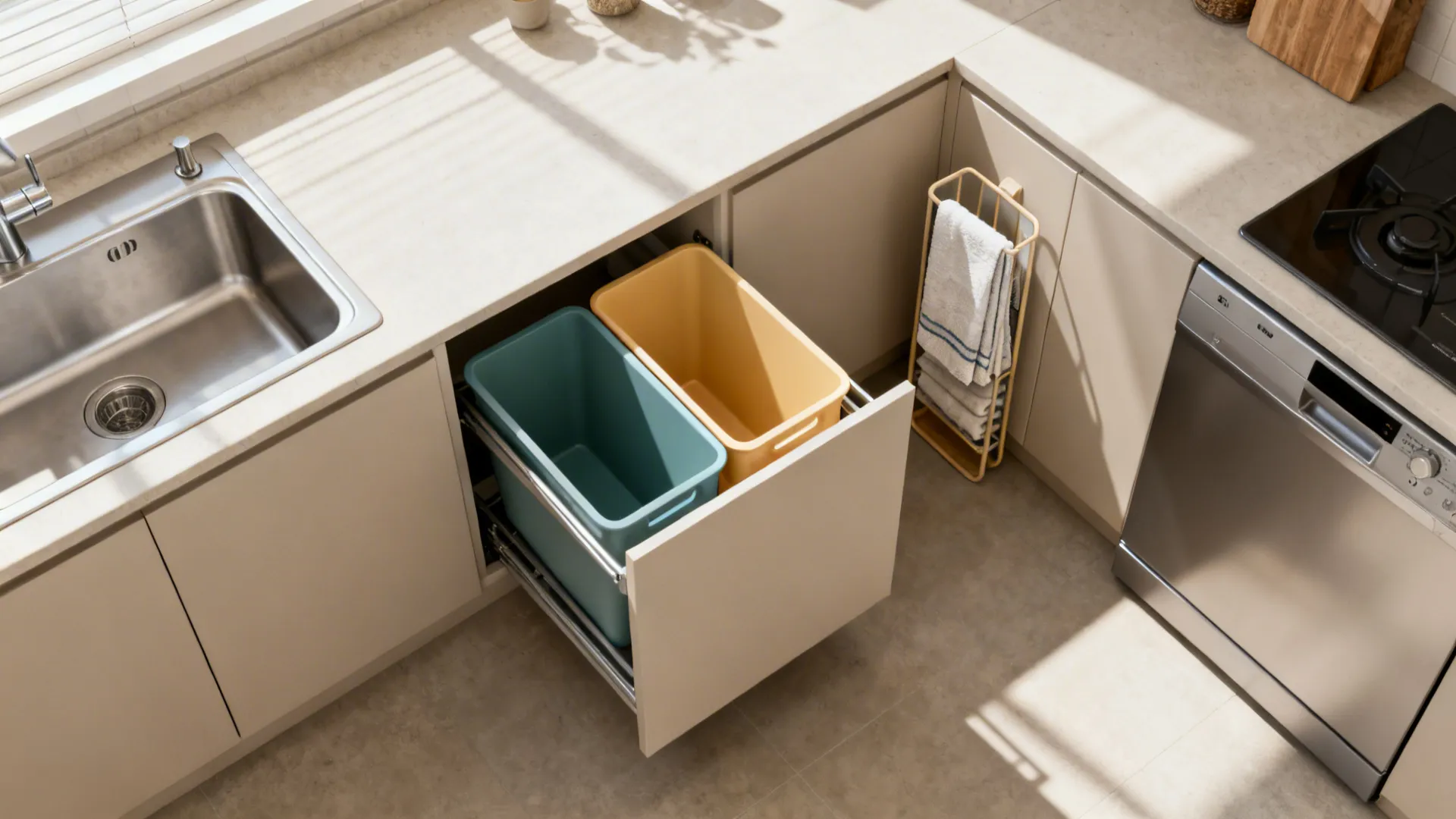 Water- and waste-wise habits built into the layout