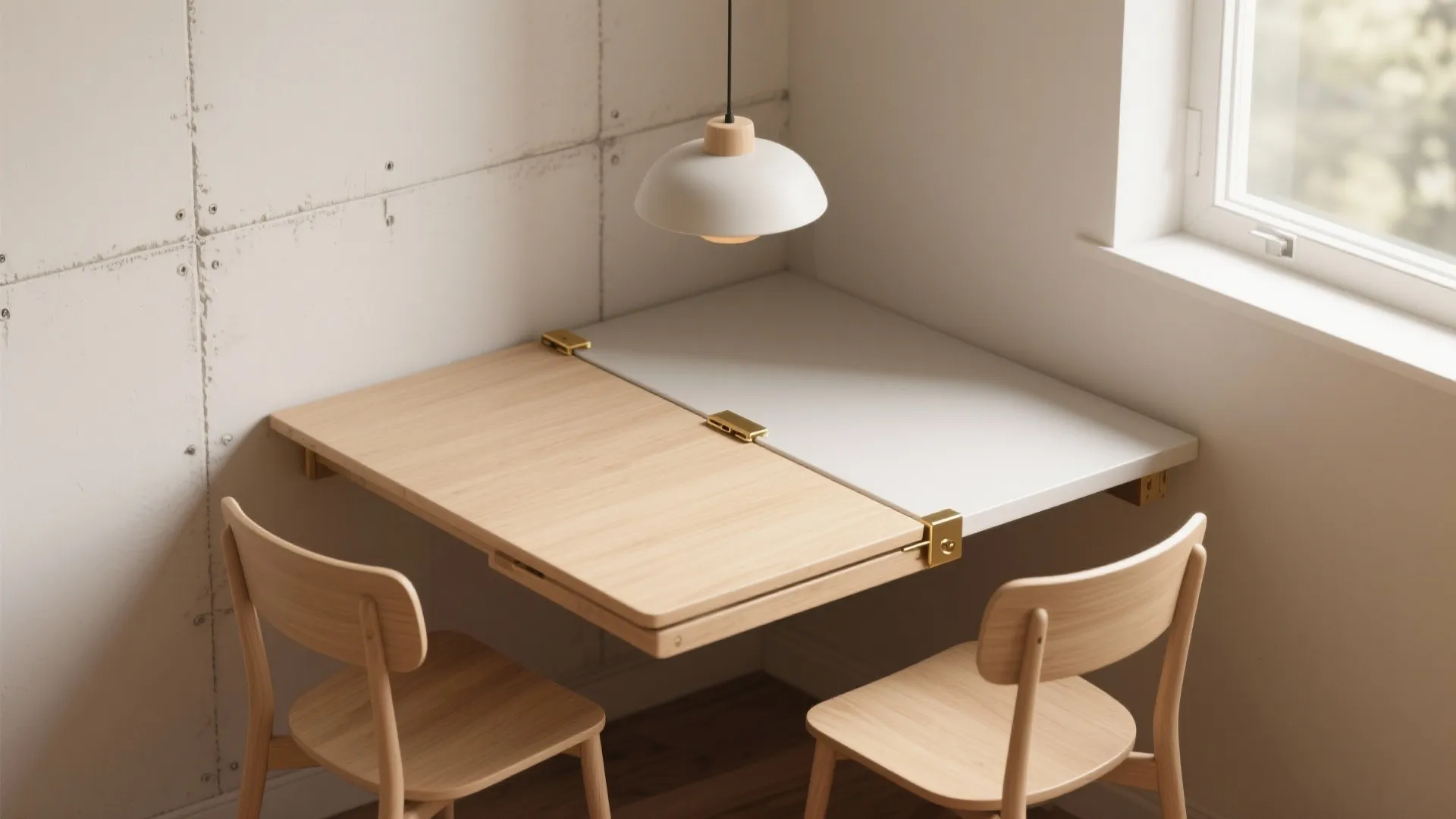 1. Triangular drop-leaf table