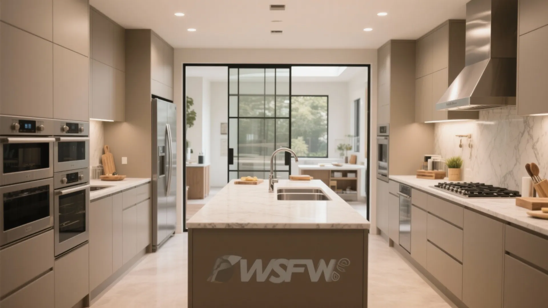 Kitchen Tri-Zone with Dirty–Clean Segregation