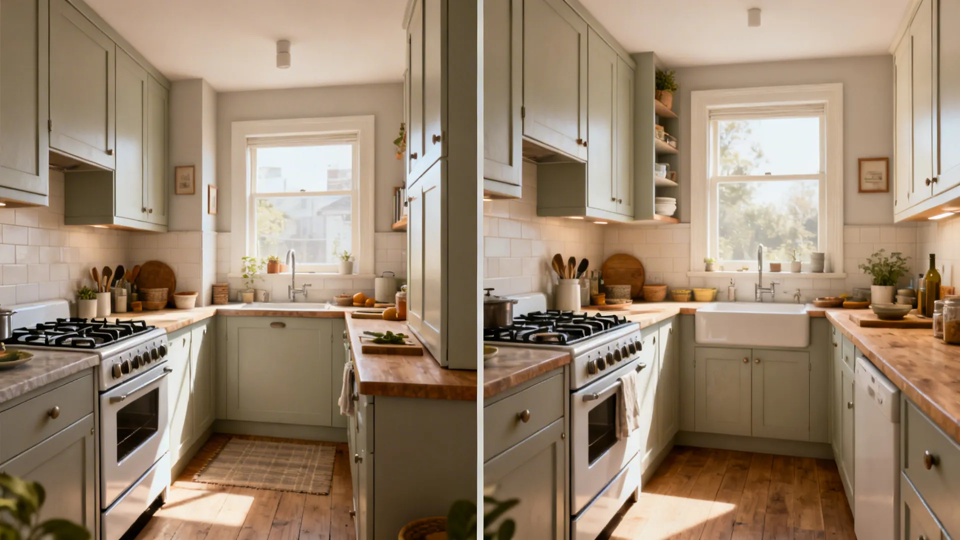 4) Work triangle, heat-safe adjacencies, and landing zones