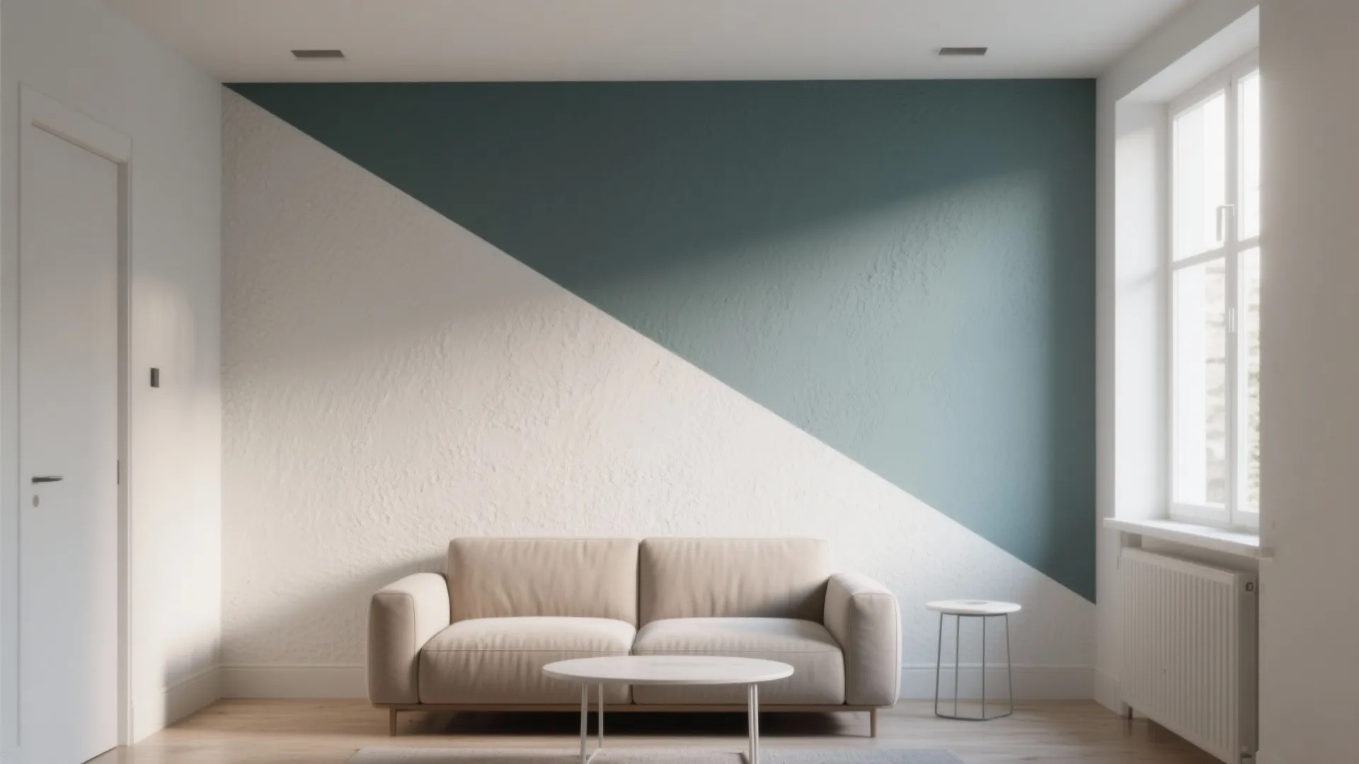 1. Bold Triangle Feature Wall
