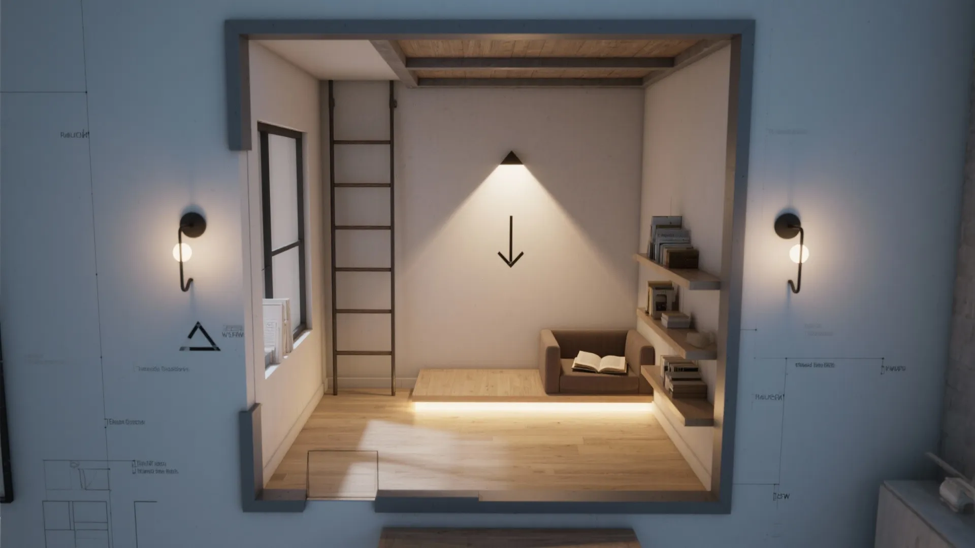 Asymmetric triangles as subtle wayfinding