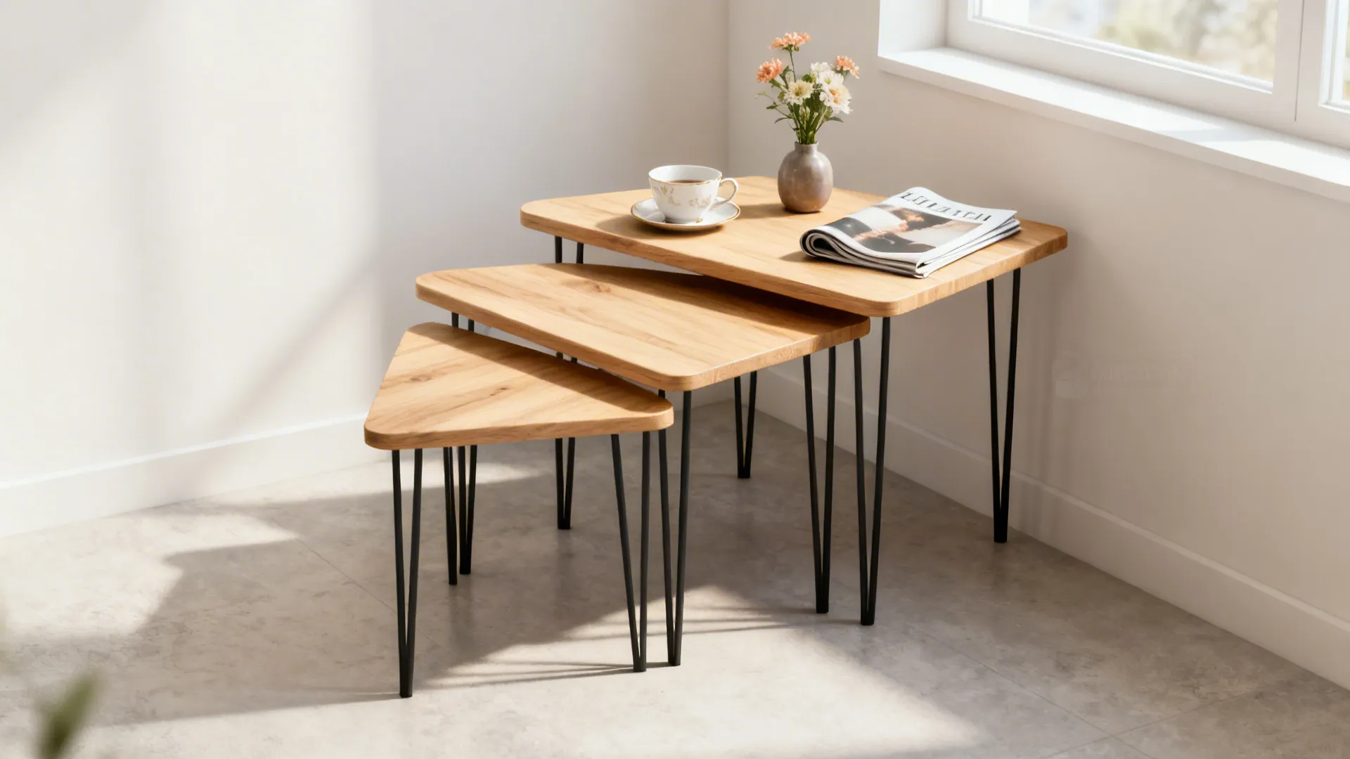 1. Triangular nesting tables