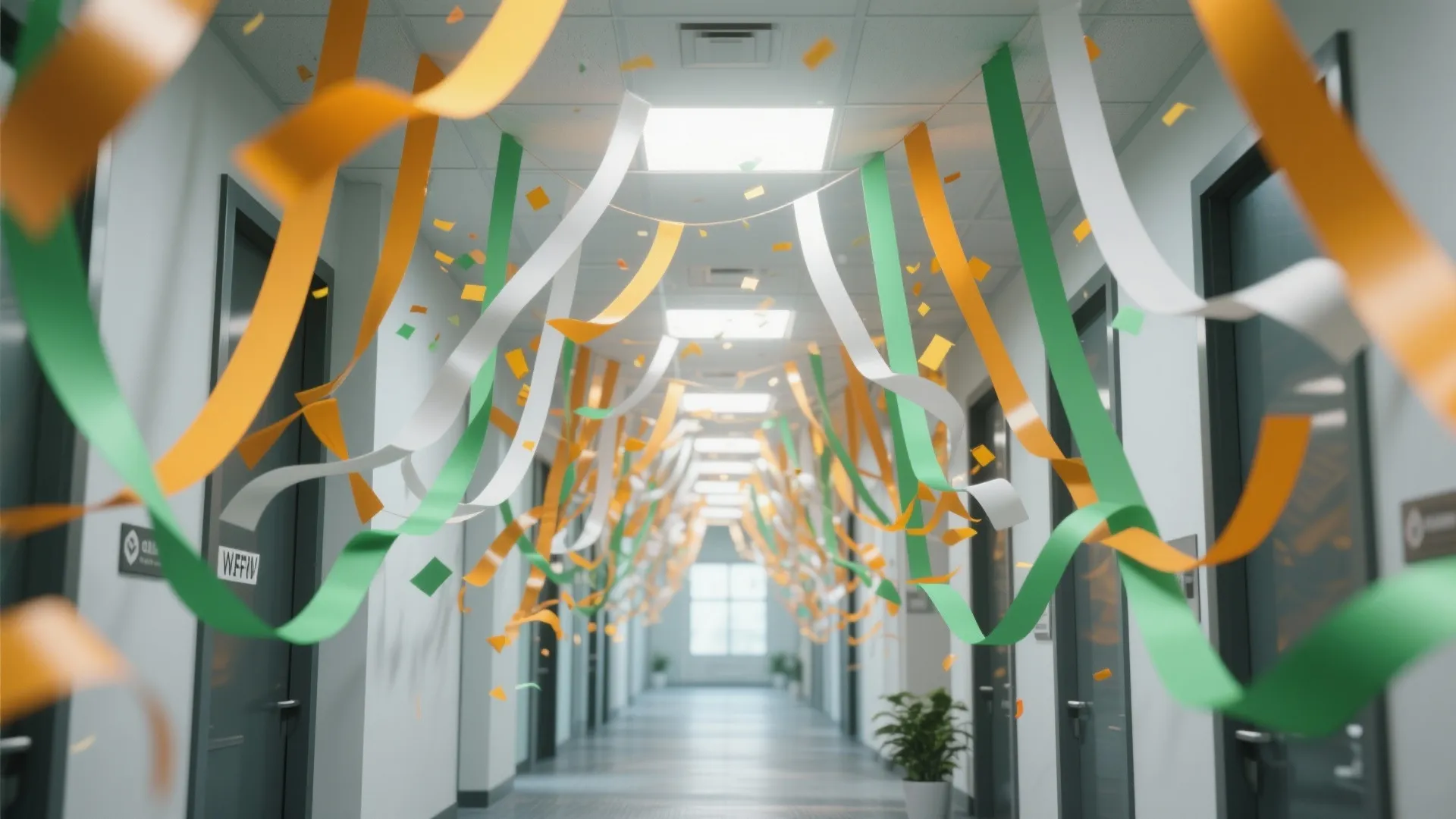 Tri-color Paper Streamers