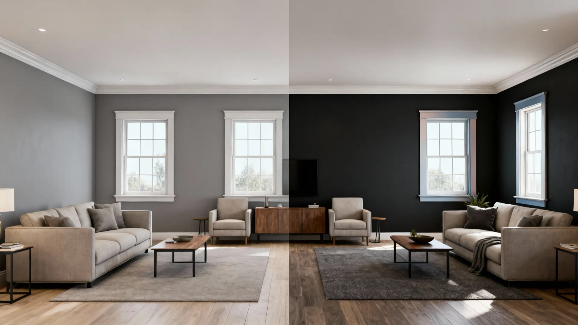 3. Define zones with trim or an accent wall