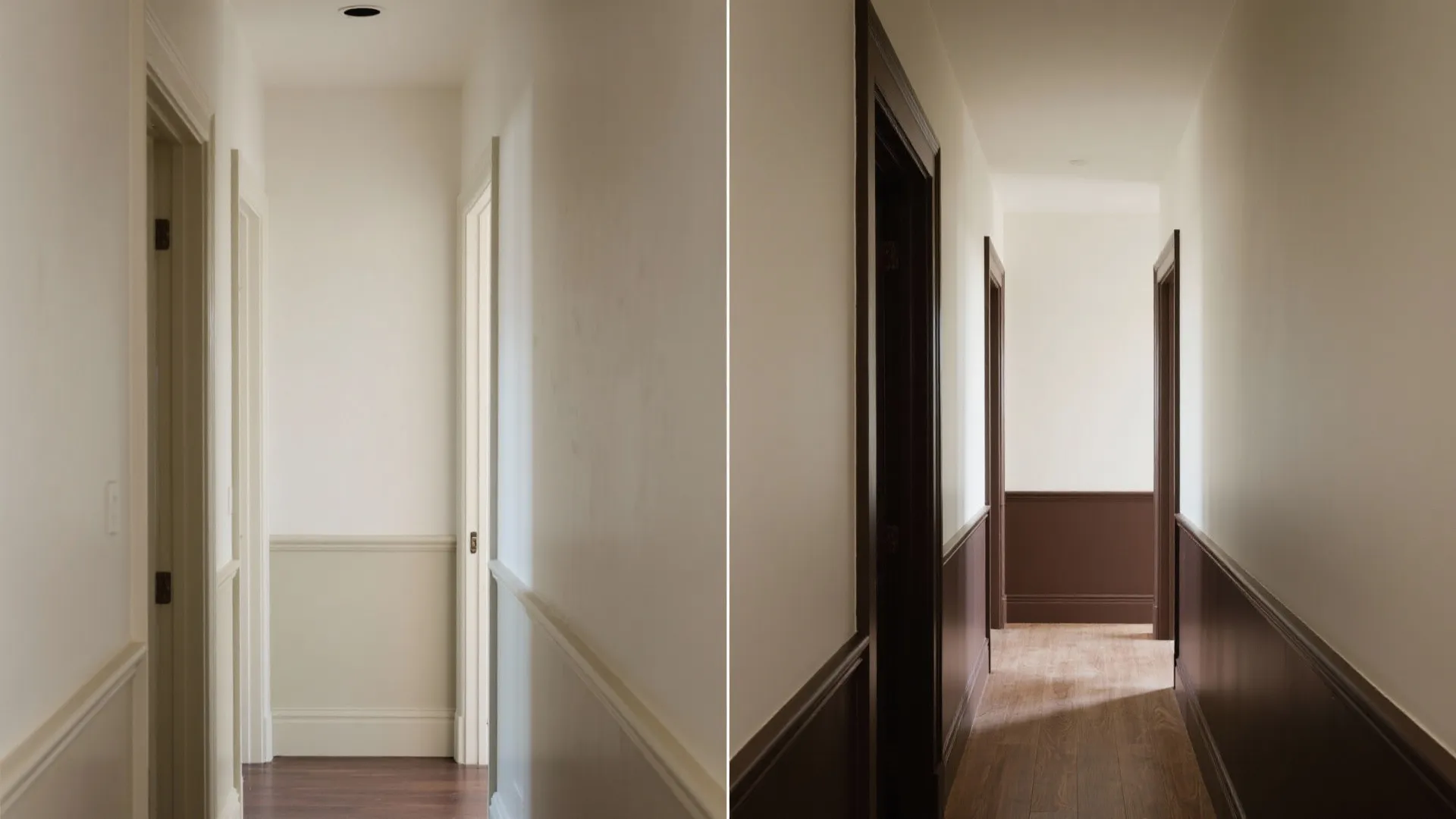 4) Contrast Framing: Dark Trim, Light Planes