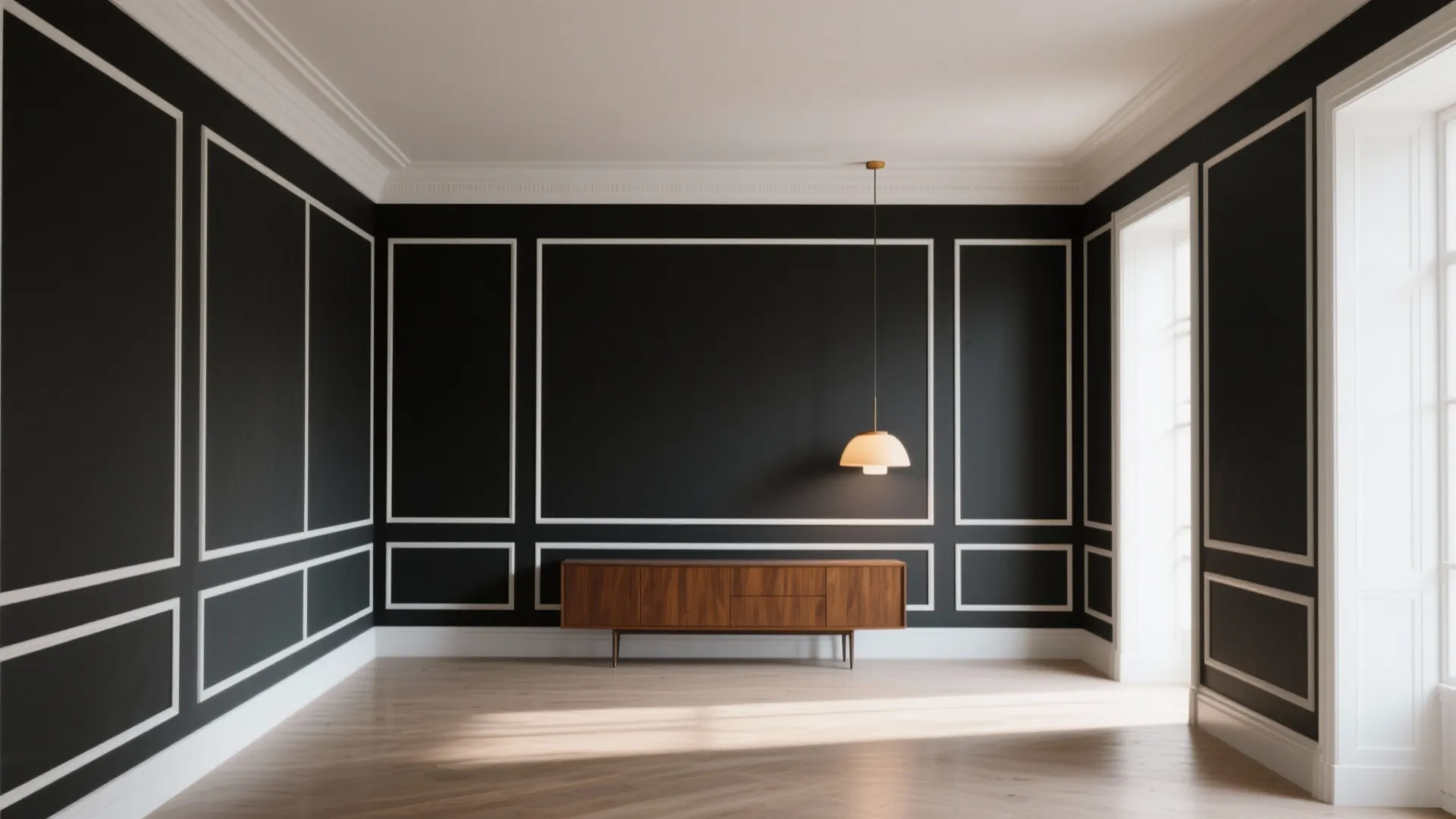 3. High-Contrast Trim and Ceiling Moves