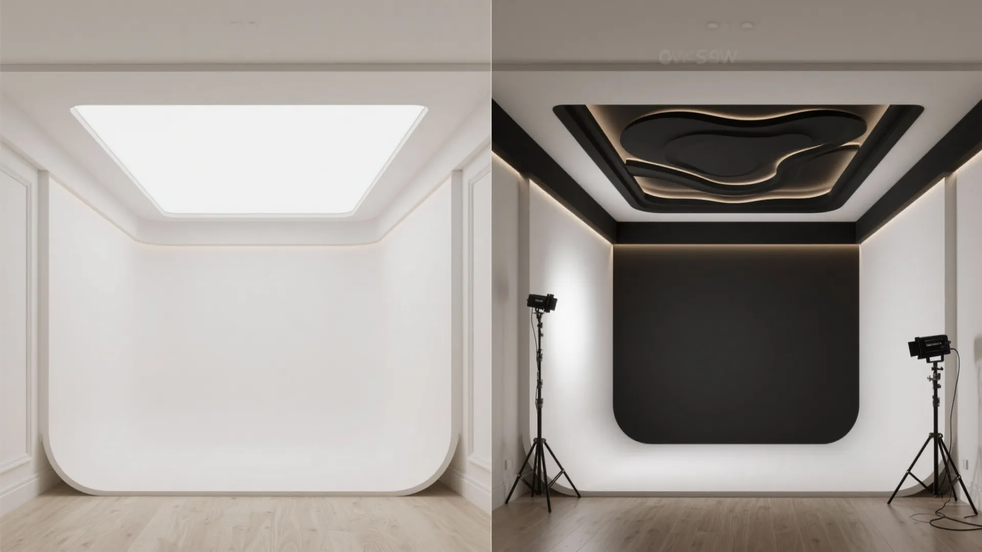 3. High-contrast trim and ceiling choices
