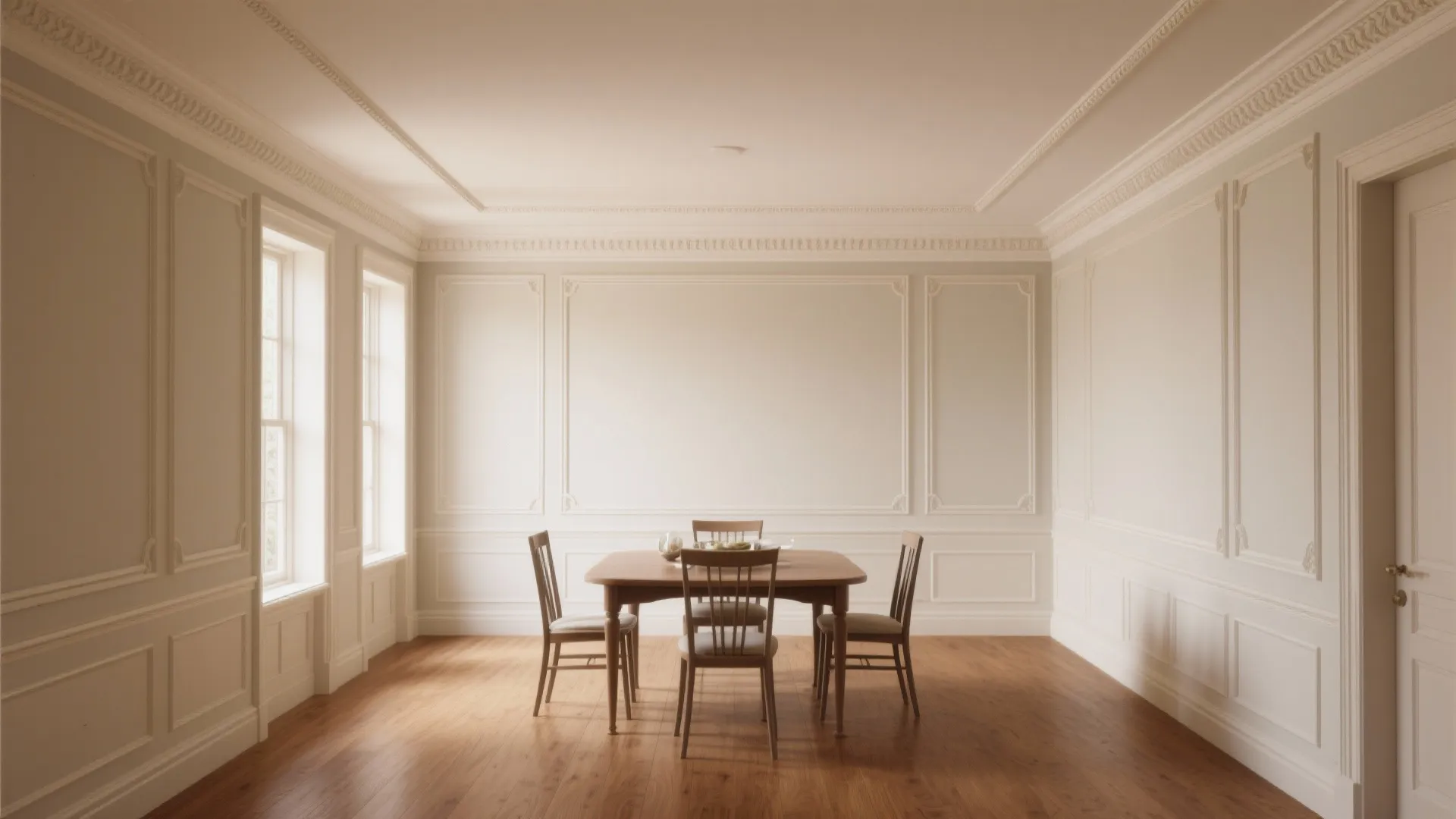 4. Trim, crown, and ceiling are a trio — treat them together