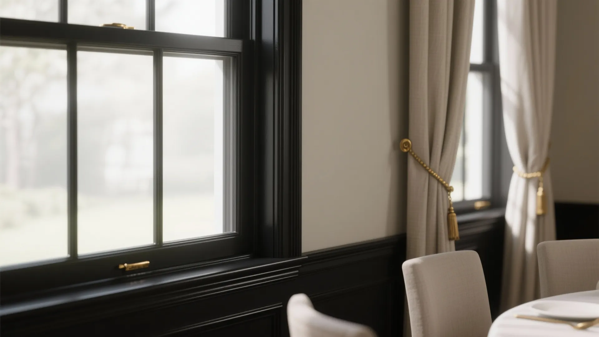 Quiet Neutrals with High-Contrast Trim