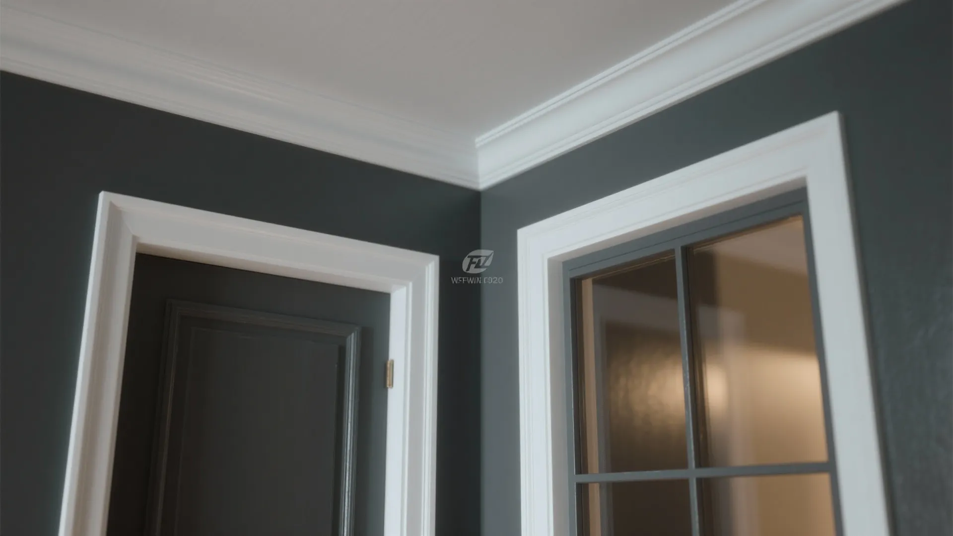 4. High-Contrast Trim and Ceiling