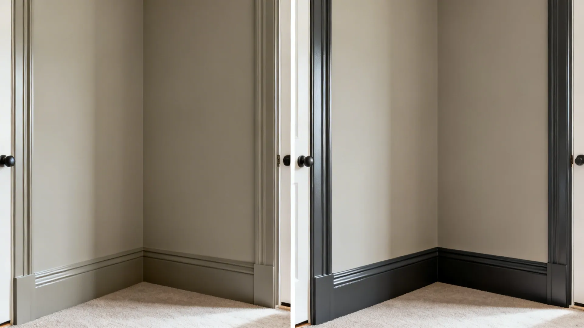 Cool Greige with High-Contrast Trim