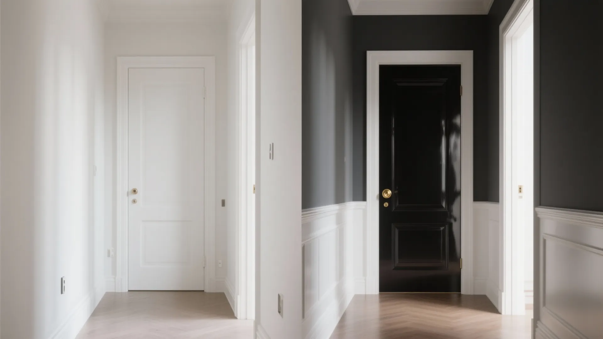 High-Contrast Trim and Door Accents