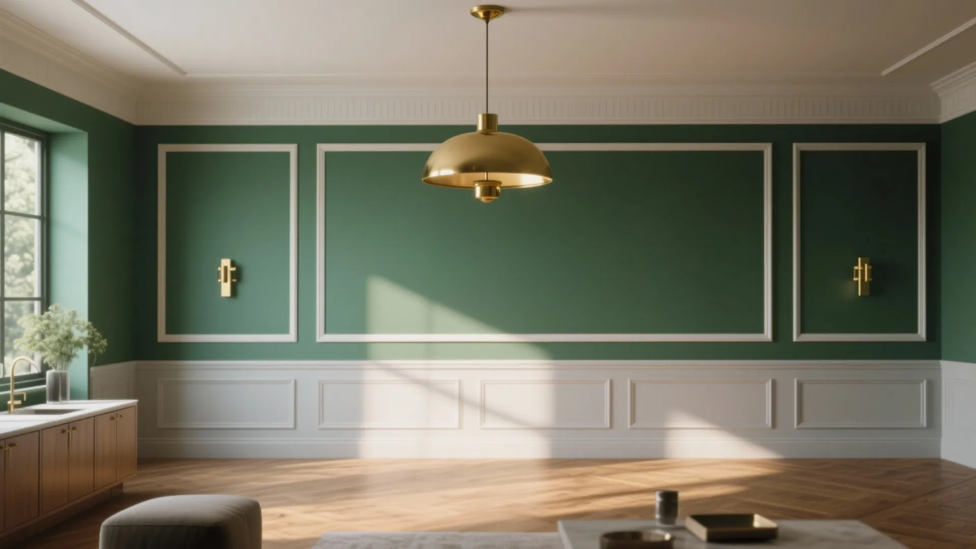 4. Add contrast with trim, ceilings, and metallic accents