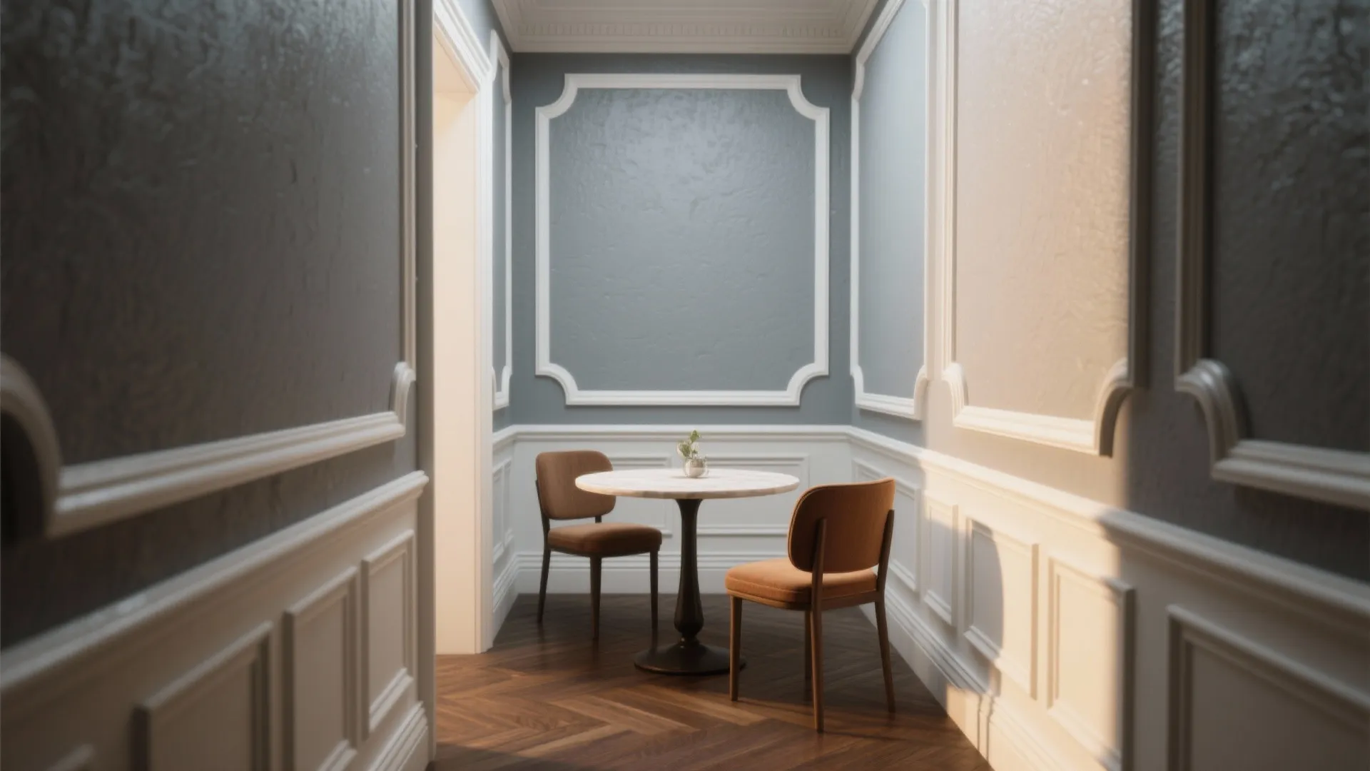 2. High-Contrast Trim and Molding