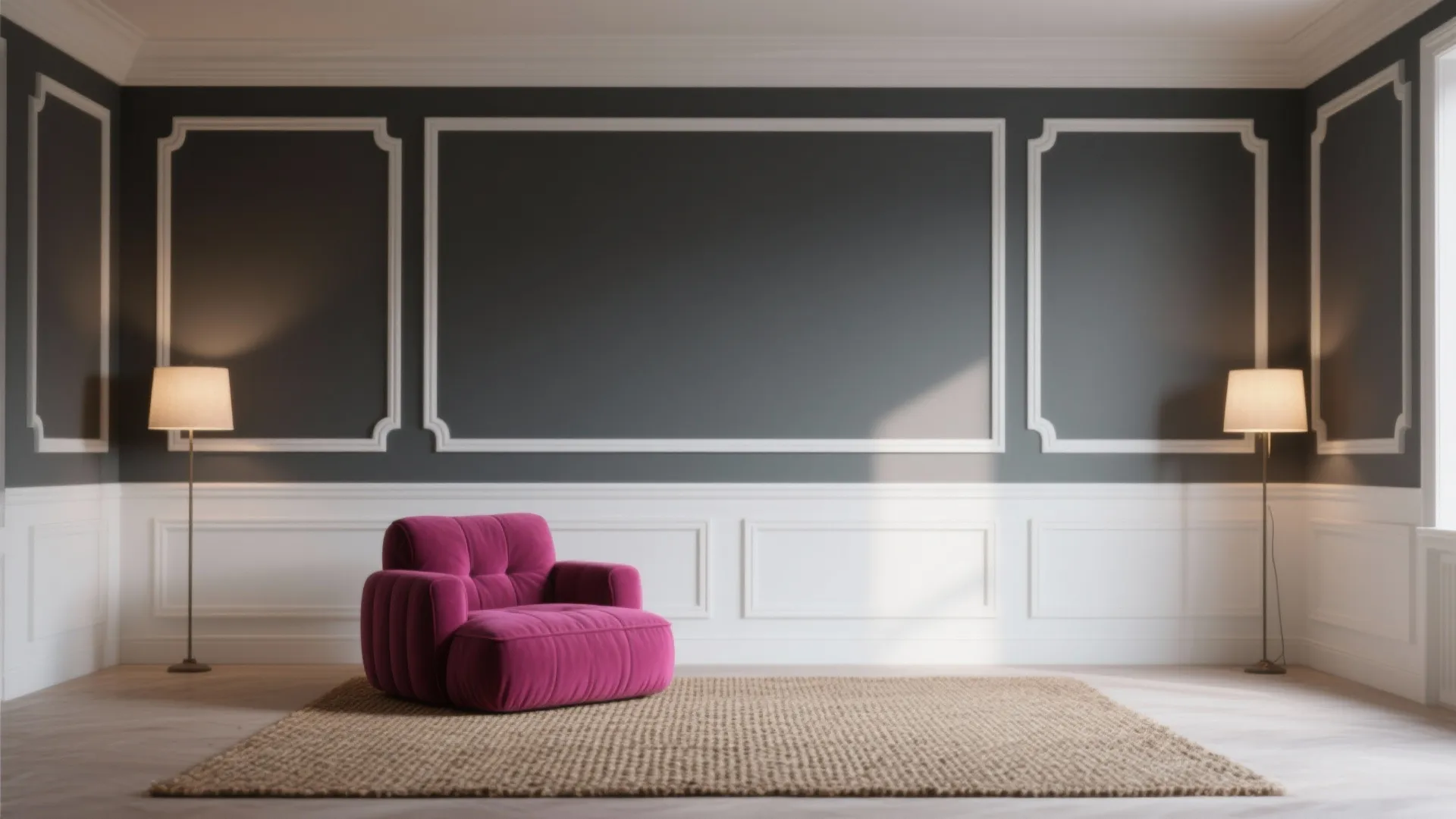 3. Create contrast with bright trim and textiles