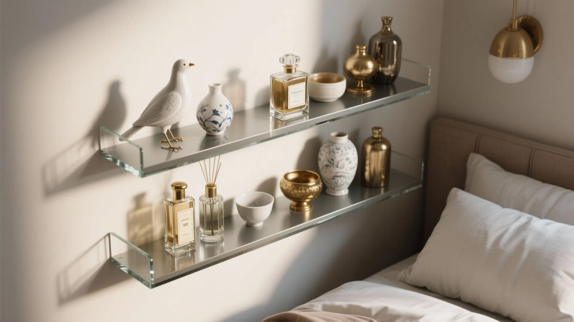 9. Curated Trinket Shelves and Jewelry Displays