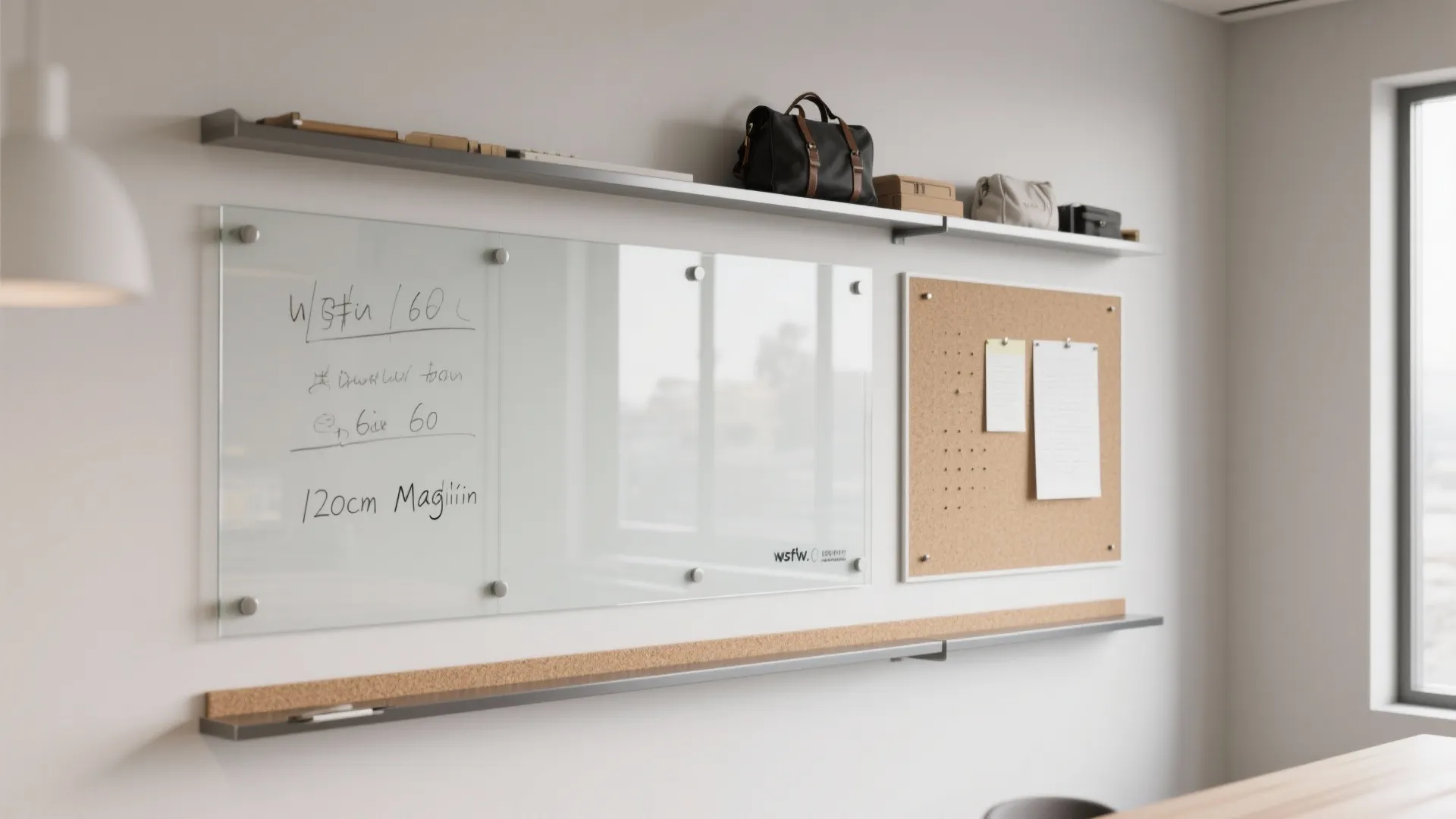 4) Wall systems that do triple duty: write, pin, and store