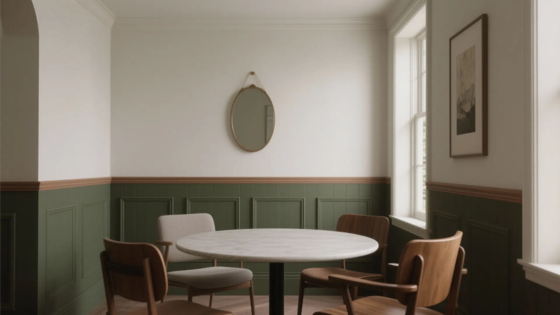 Idea 3: Triple-Zone Walls—Wainscot, Middle Band, and Light Upper