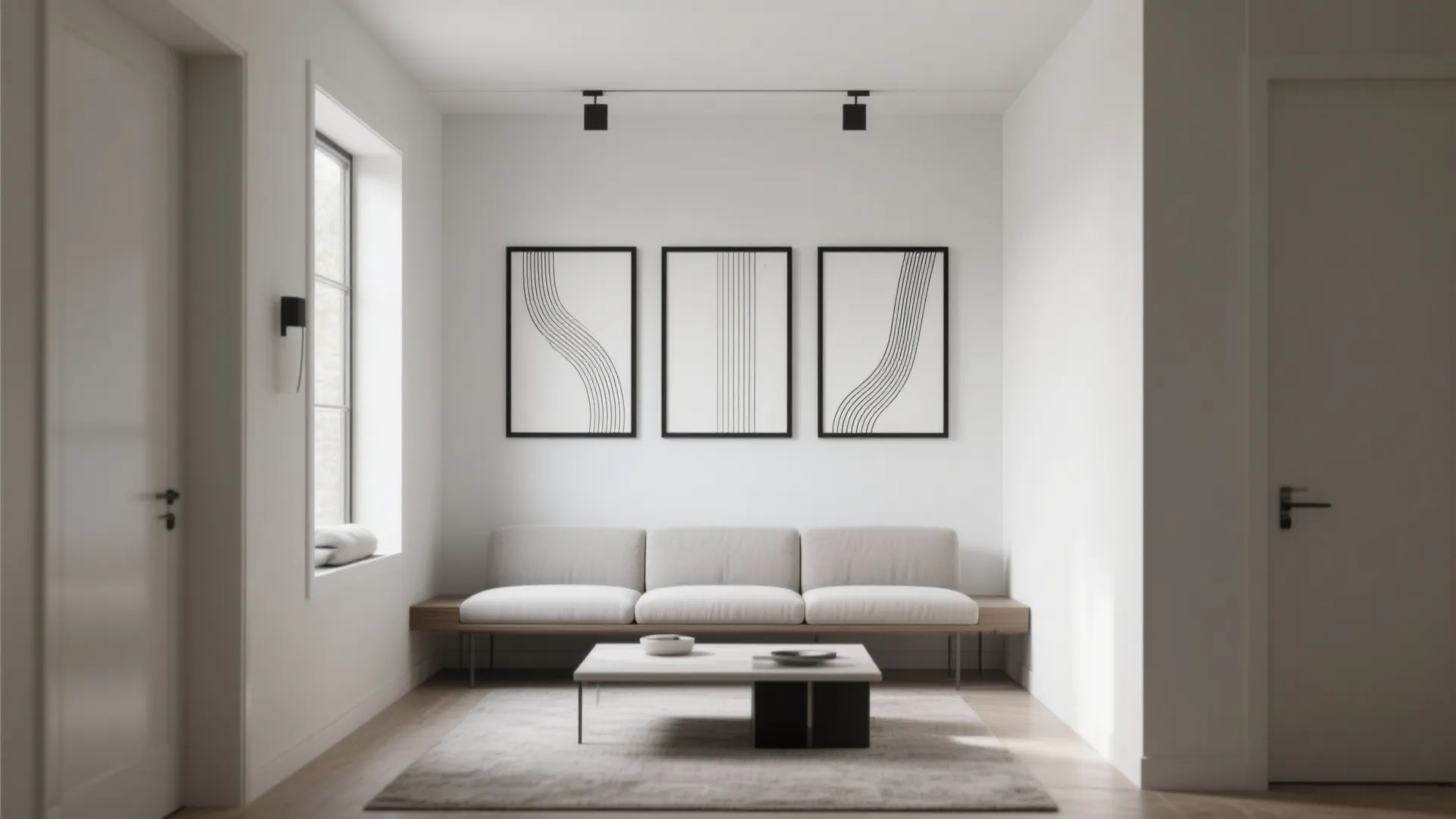 2. Triptych Minimal Lines