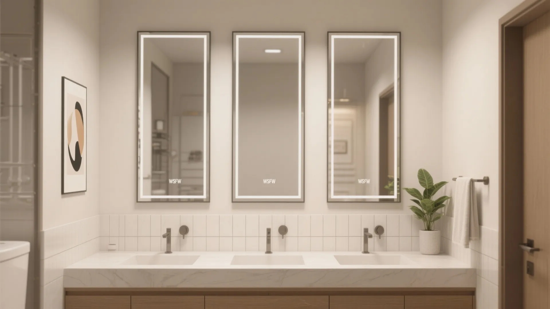 2. Triptych Above the Vanity