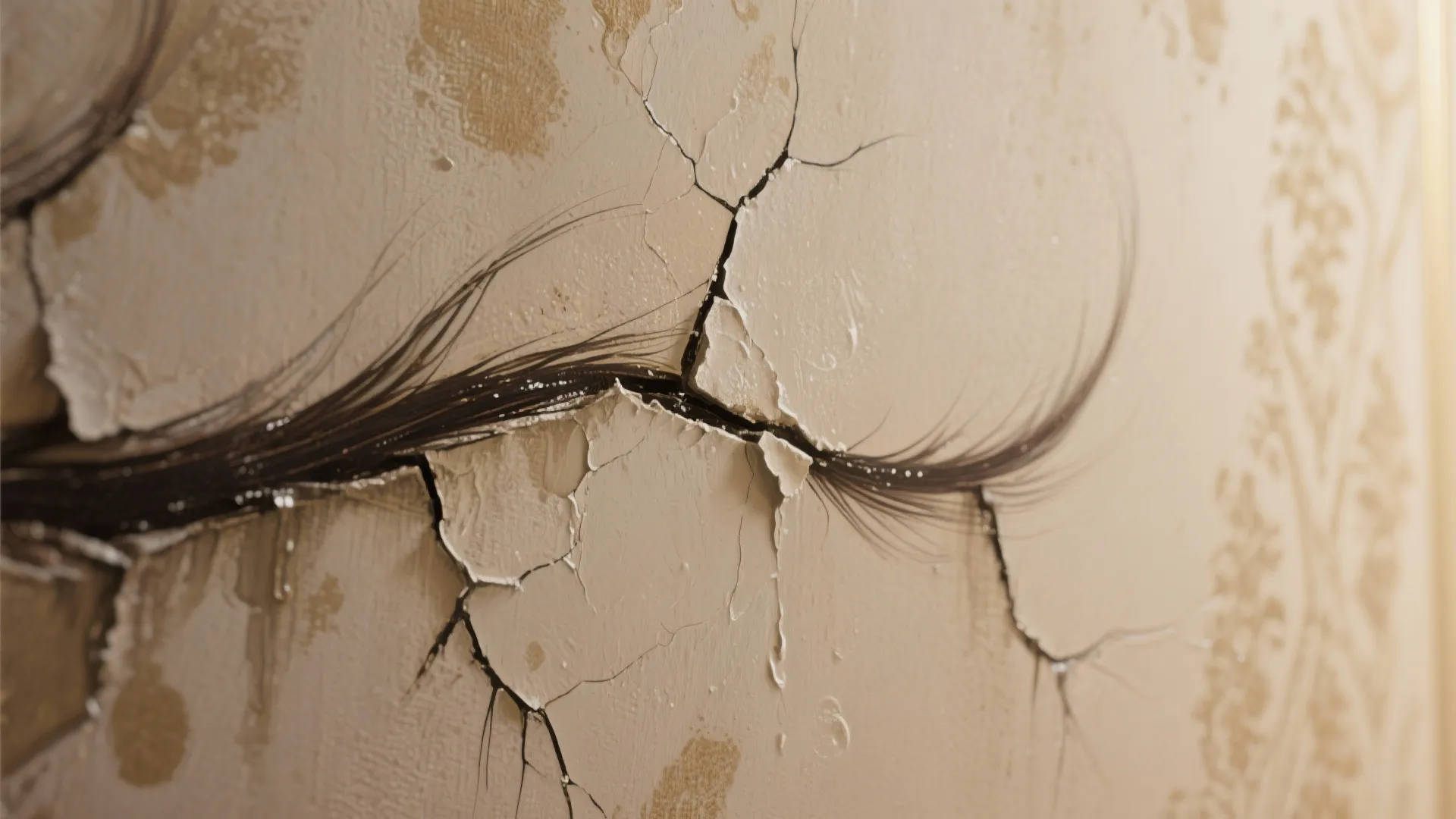 3. Trompe-l'œil: painted cracks and faux mold