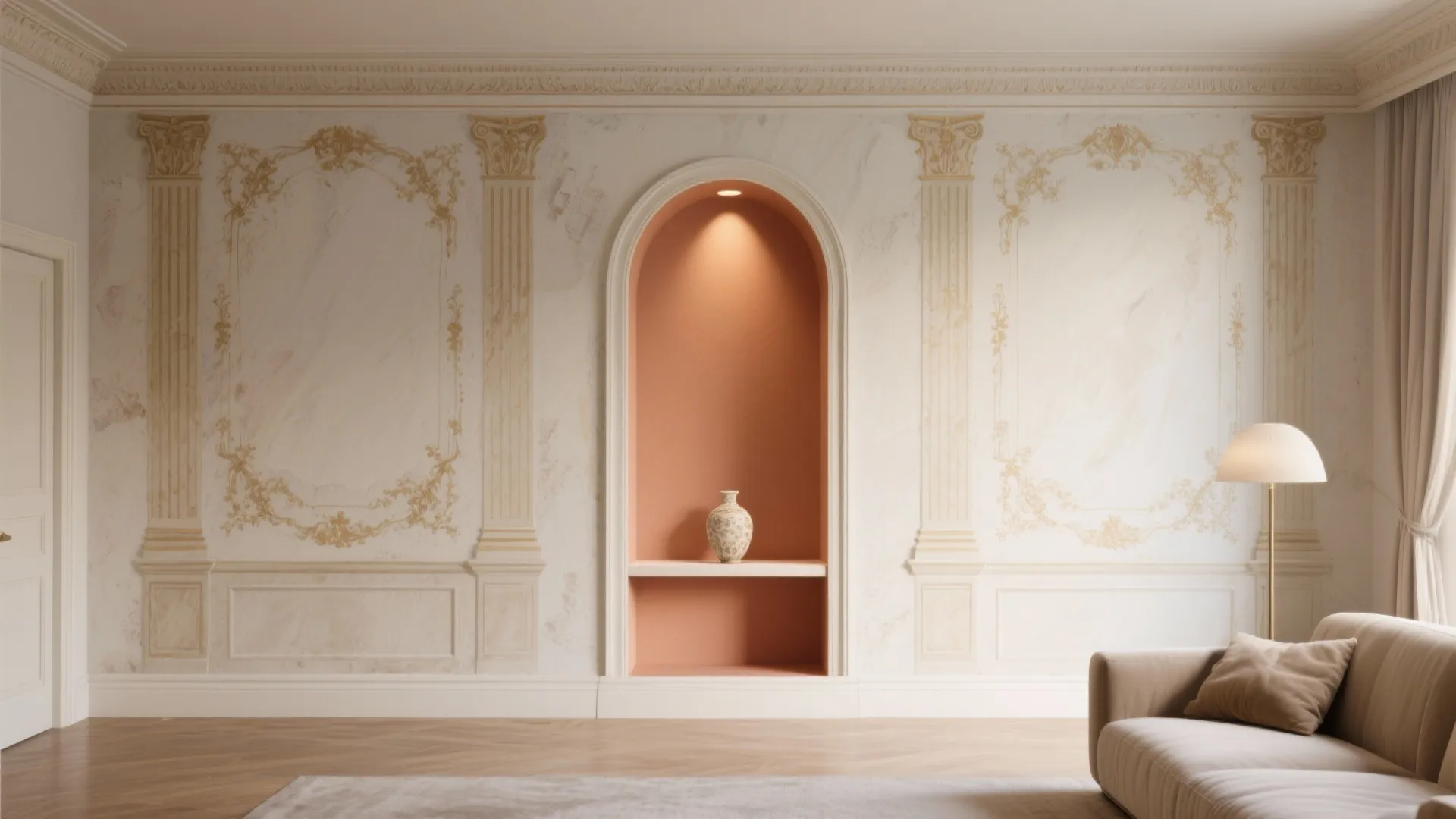 4. Trompe-l'œil niches and shallow architecture