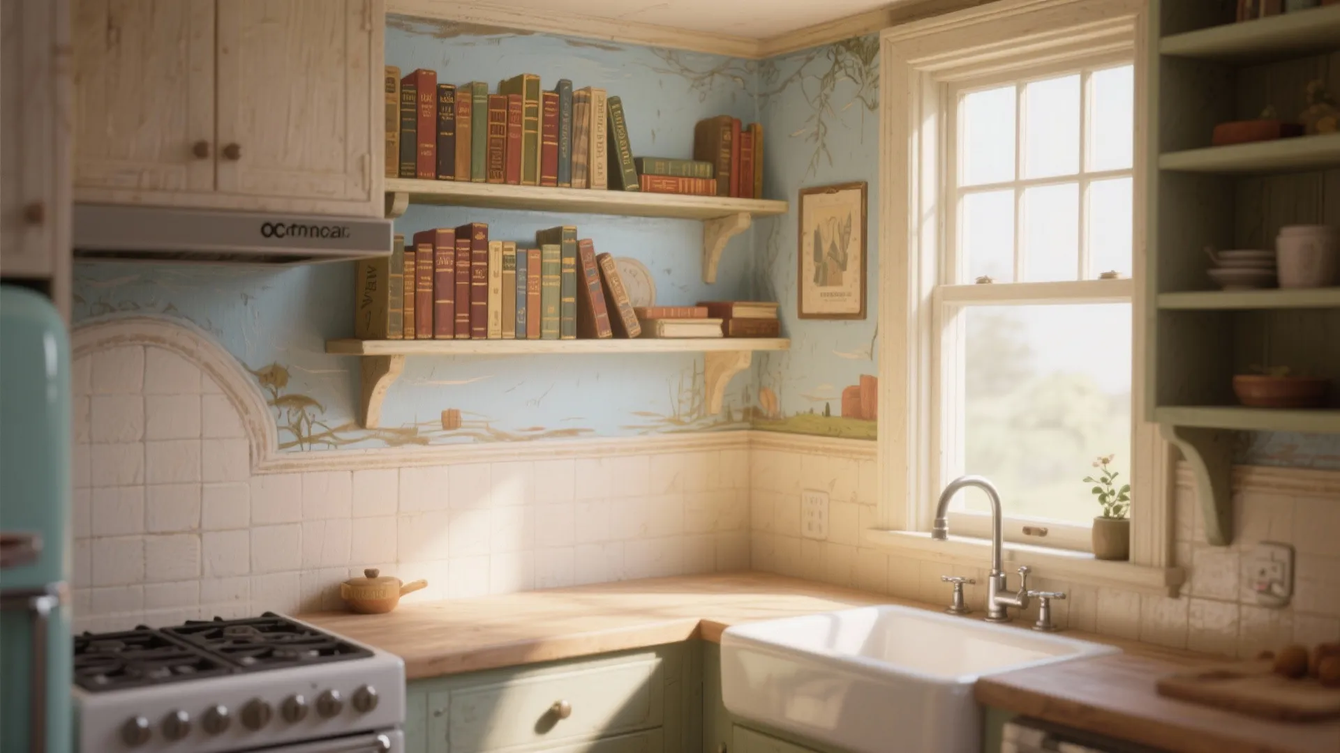 3. Trompe-l’oeil Nook or Shelf Illusion