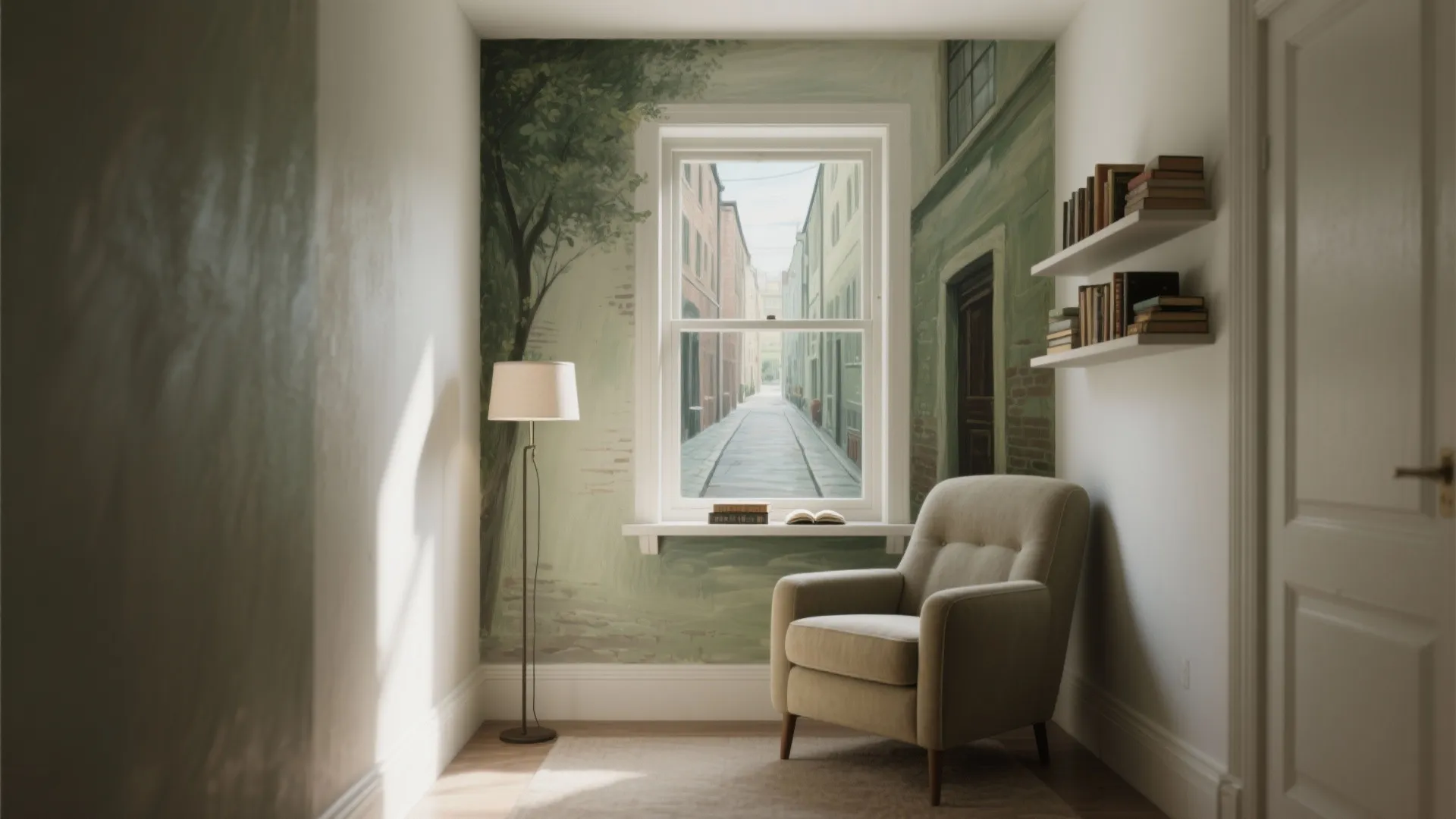 Trompe-l'oeil murals for instant depth