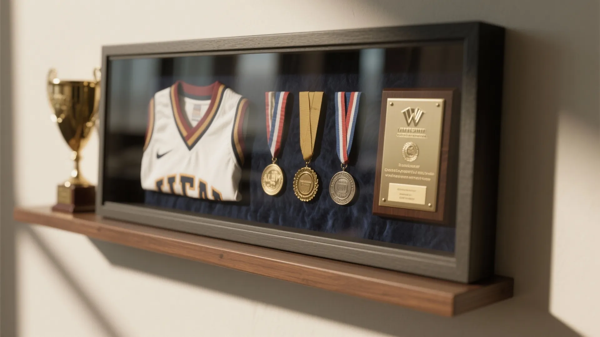 3. Trophy & Memorabilia Display (with a Twist)