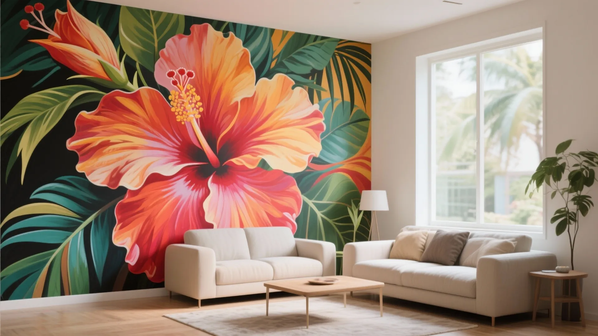 Oversized Tropical Blooms