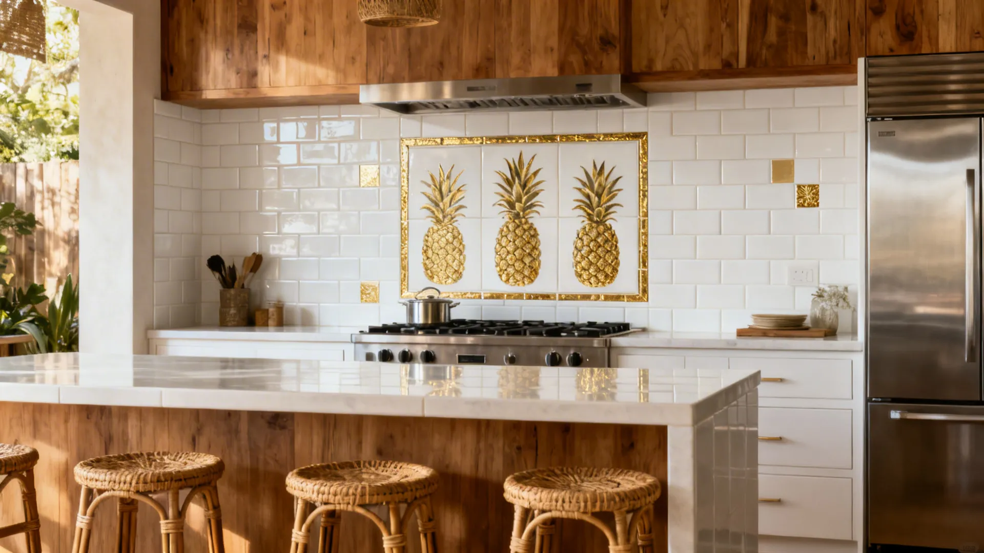 Tropical Twist: Pineapple & Palm Accents