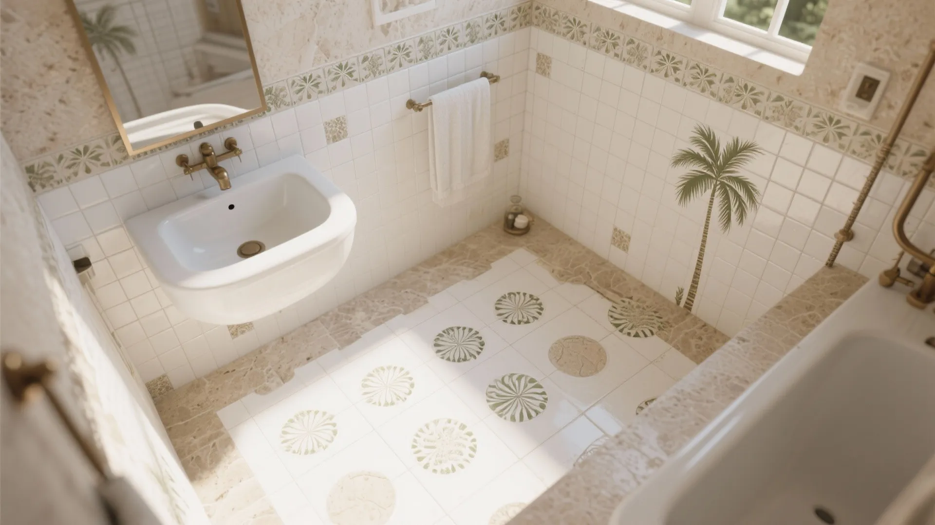 4. Tropical Tile Inlay