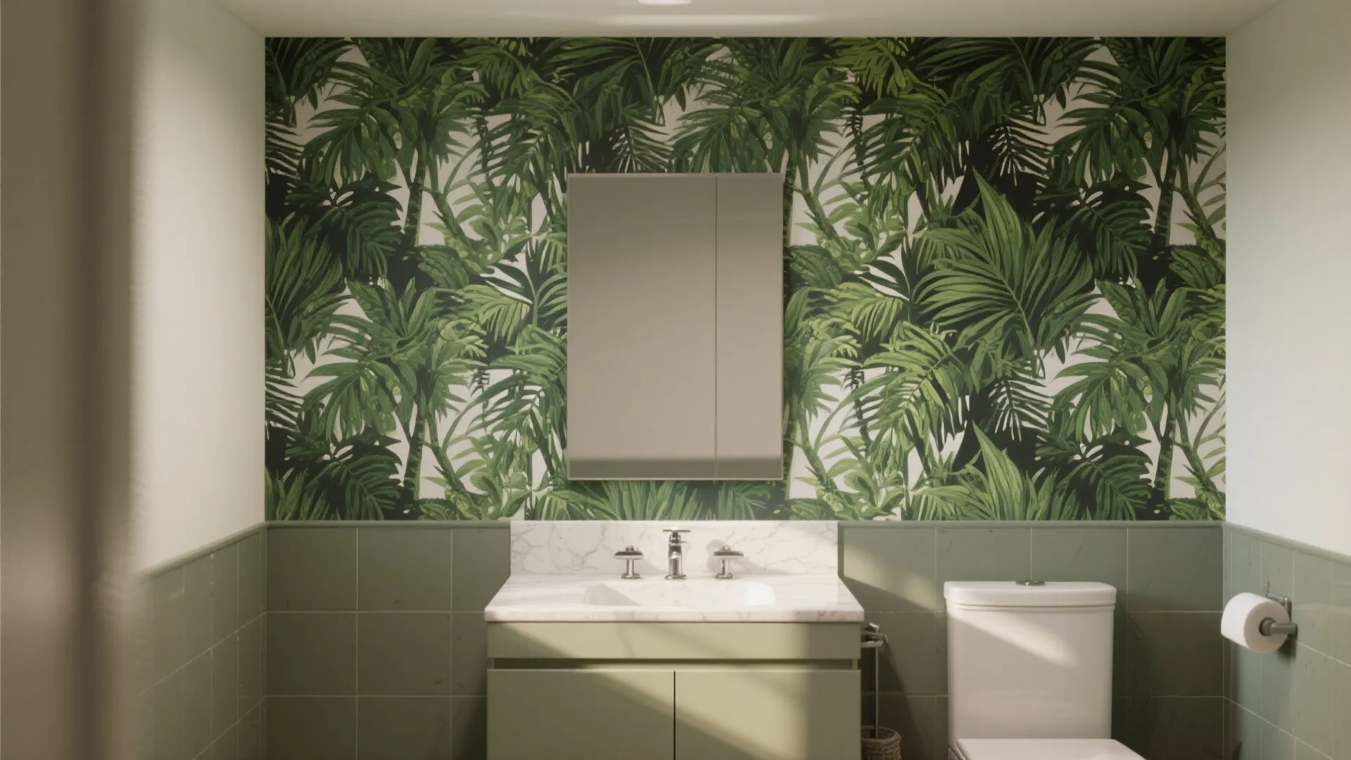 Bold tropical wallpaper or mural