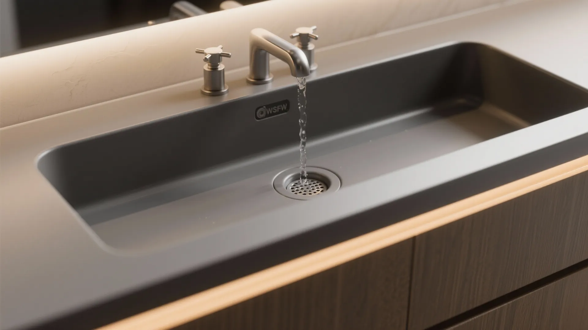 Narrow Trough Basins with Two Taps