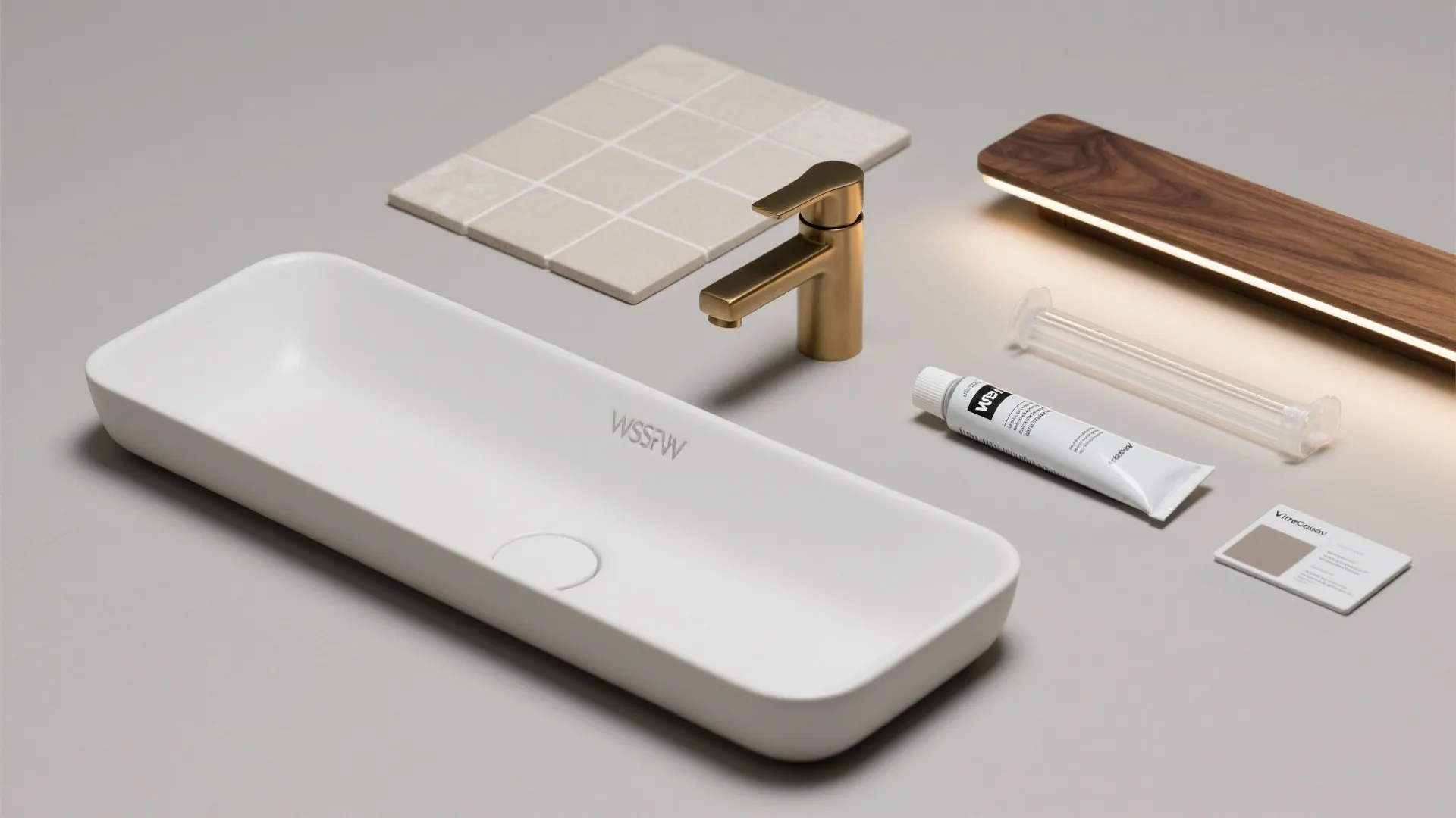 Integrated solid-surface trough sink for family use